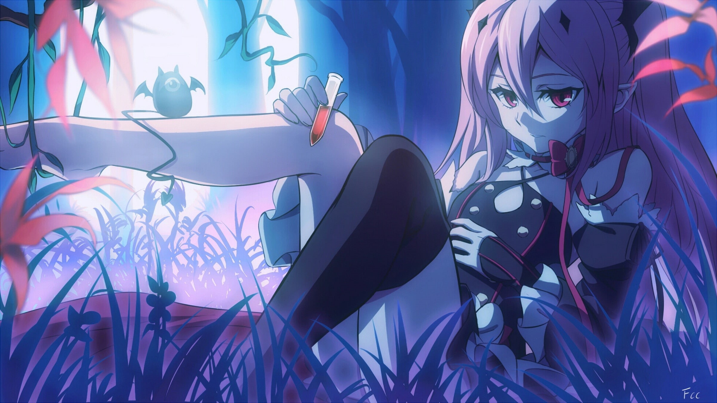 Anime, 1080P, underwater, animal wildlife, people, two people, indoors, vampire, representation, owari no seraph, animals in the wild, occupation, close-up, HD Wallpaper