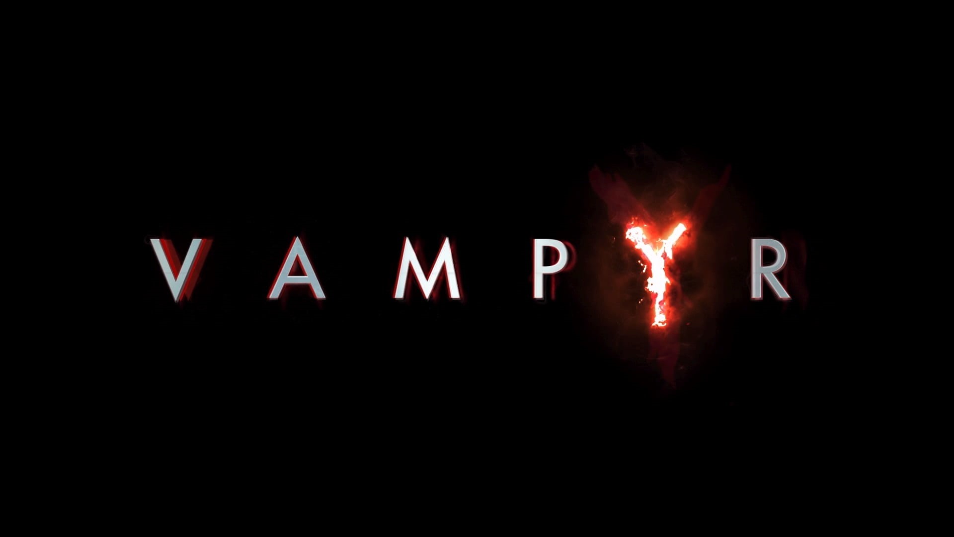 indoors, 1080P, western script, text, communication, close-up, night, dark, game logo, no people, copy space, glowing, Vampire Knight, neon, sign, illuminated, HD Wallpaper