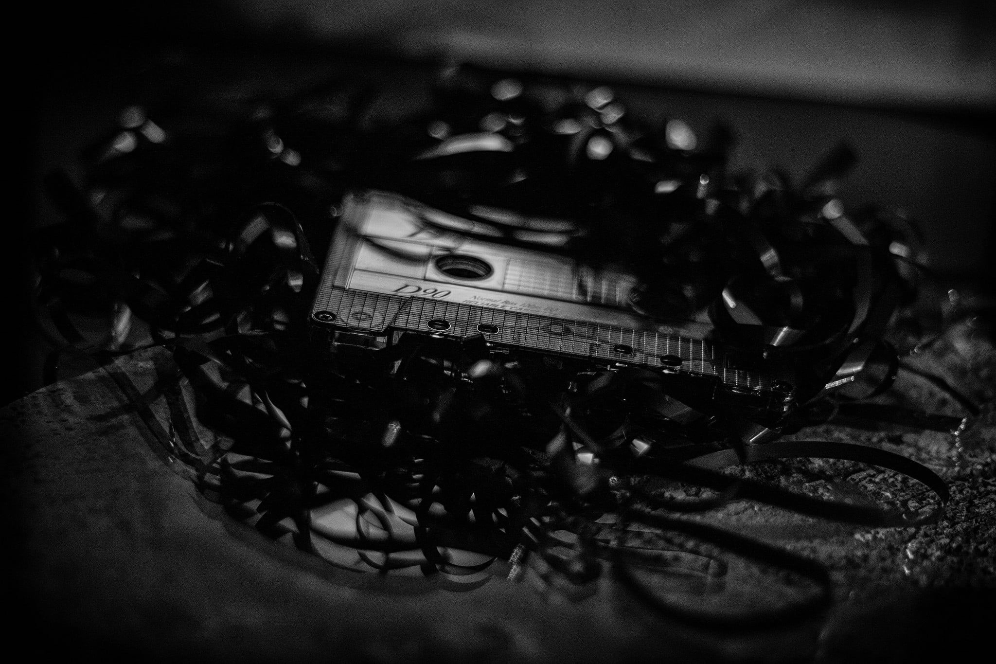 large group of objects, black, obsolete, gray, no people, retro styled, laptop, old, musical instrument, history, decline, vignette, still life, selective focus, HD Wallpaper