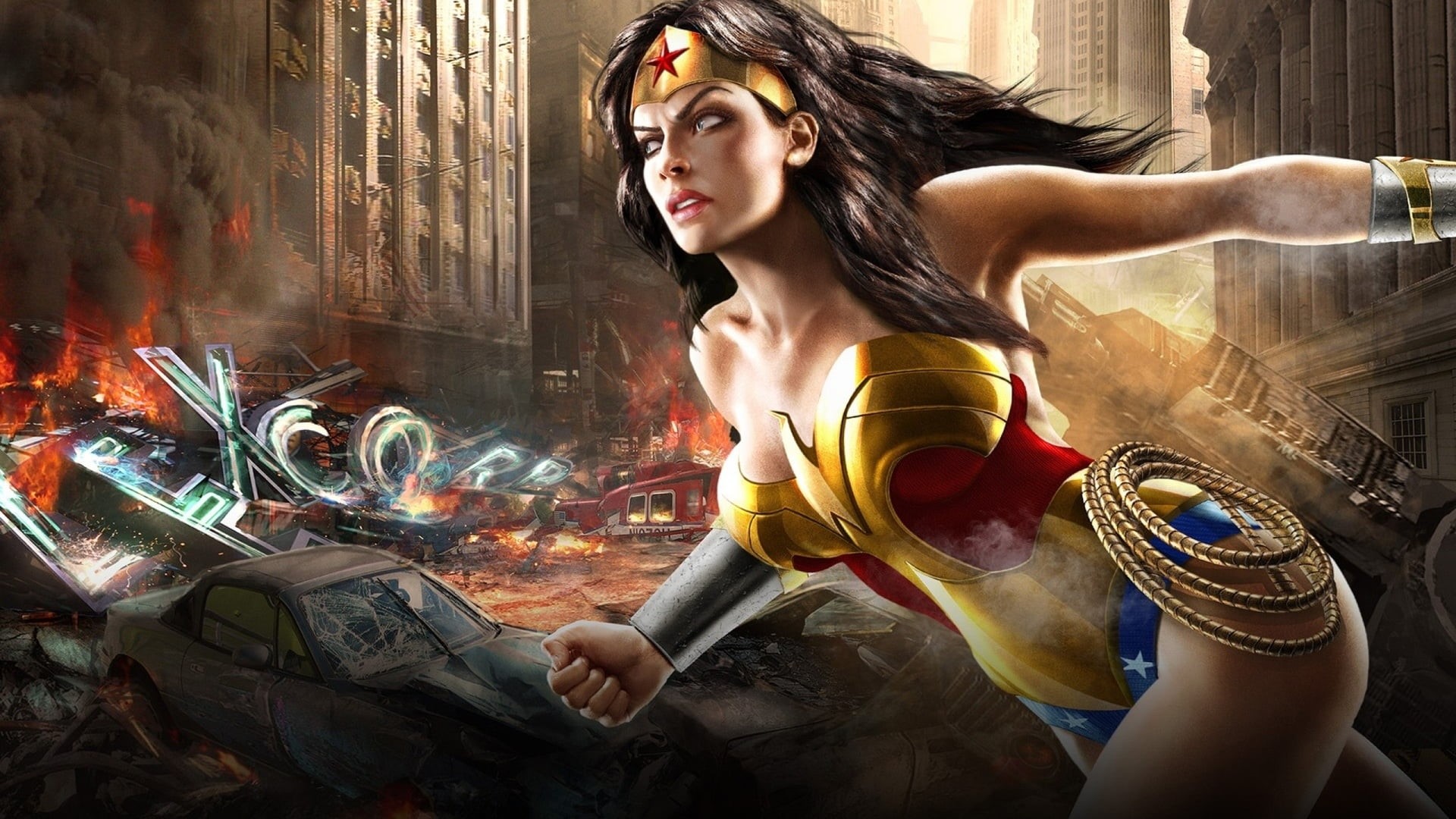 clothing, long hair, woman, arts culture and entertainment, one person, Wonder Woman, wonder, 1080P, fashion, digital composite, women, side view, HD Wallpaper