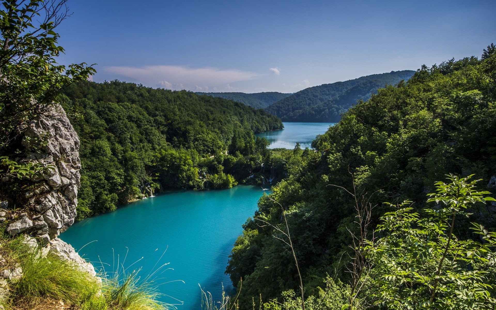 Greenery, Park, Lakes, plitvice, Croatia, 1080P, National, Trees, Nature, Landscape, HD Wallpaper