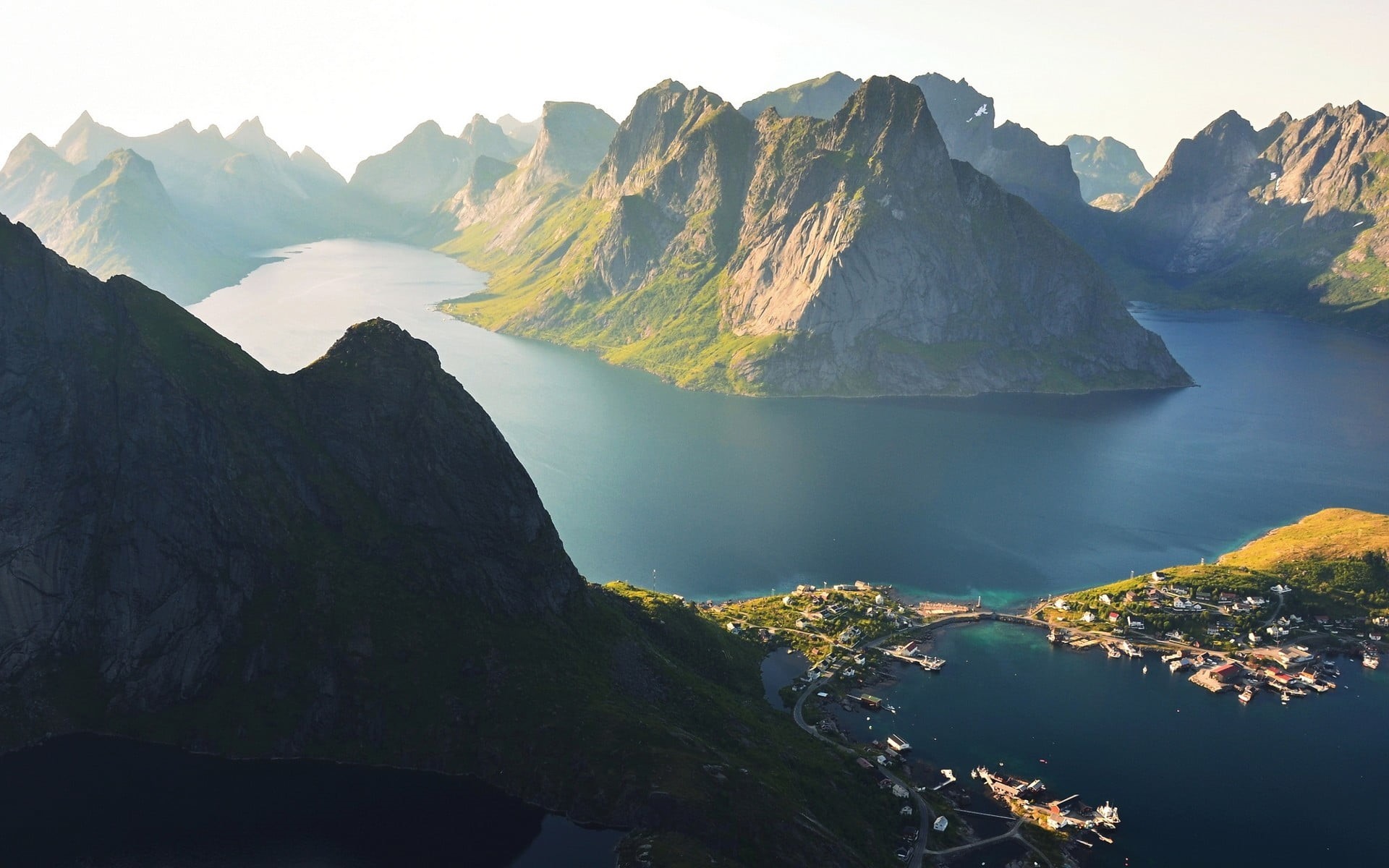 beauty in nature, formation, mountain peak, mountains, no people, mountain range, Norway, range, rock, landscape, tranquil scene, idyllic, non-urban scene, HD Wallpaper
