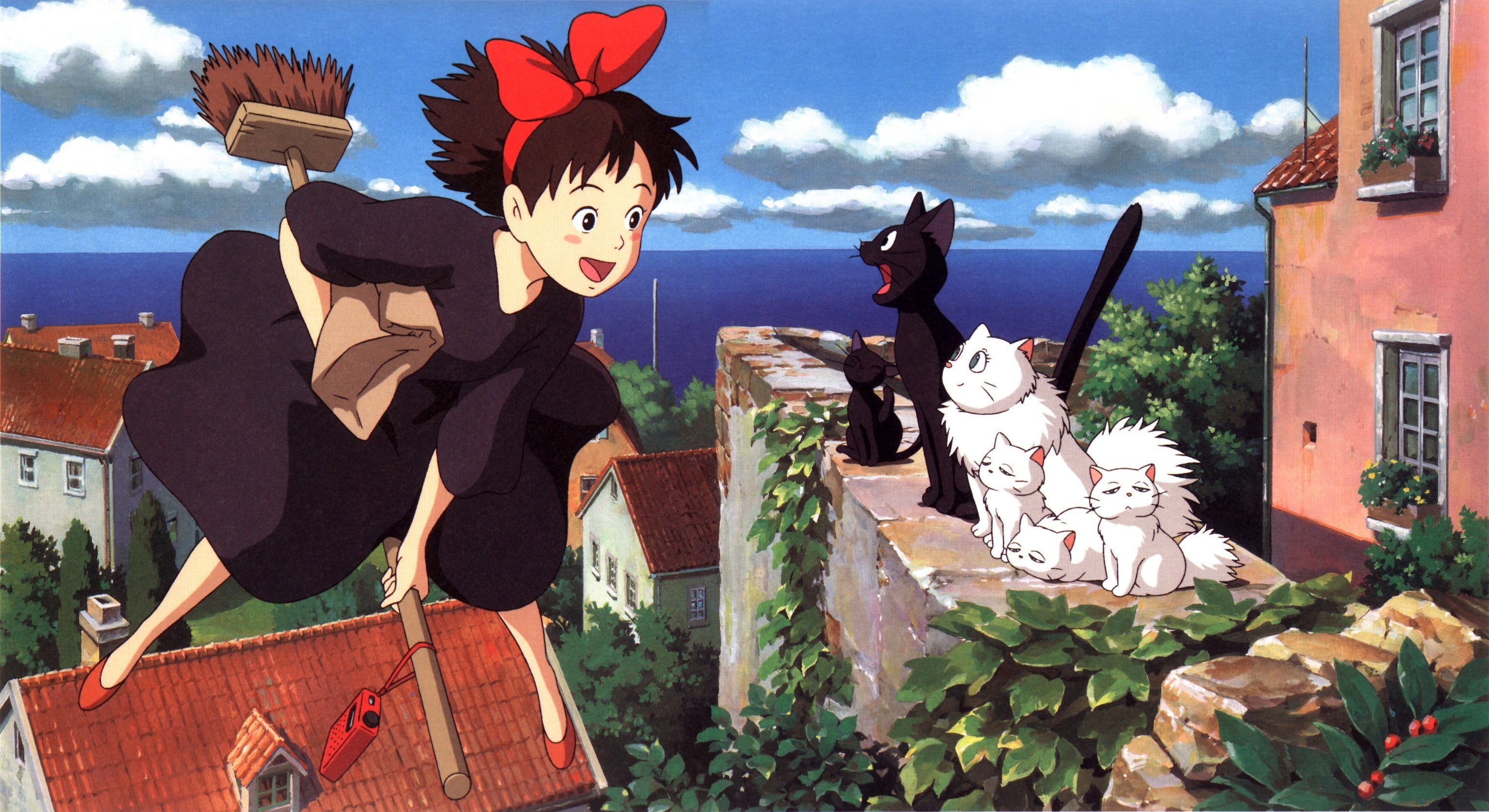 Studio Ghibli, Anime Girls, Kikis Delivery Service, anime, 2K, HD Wallpaper