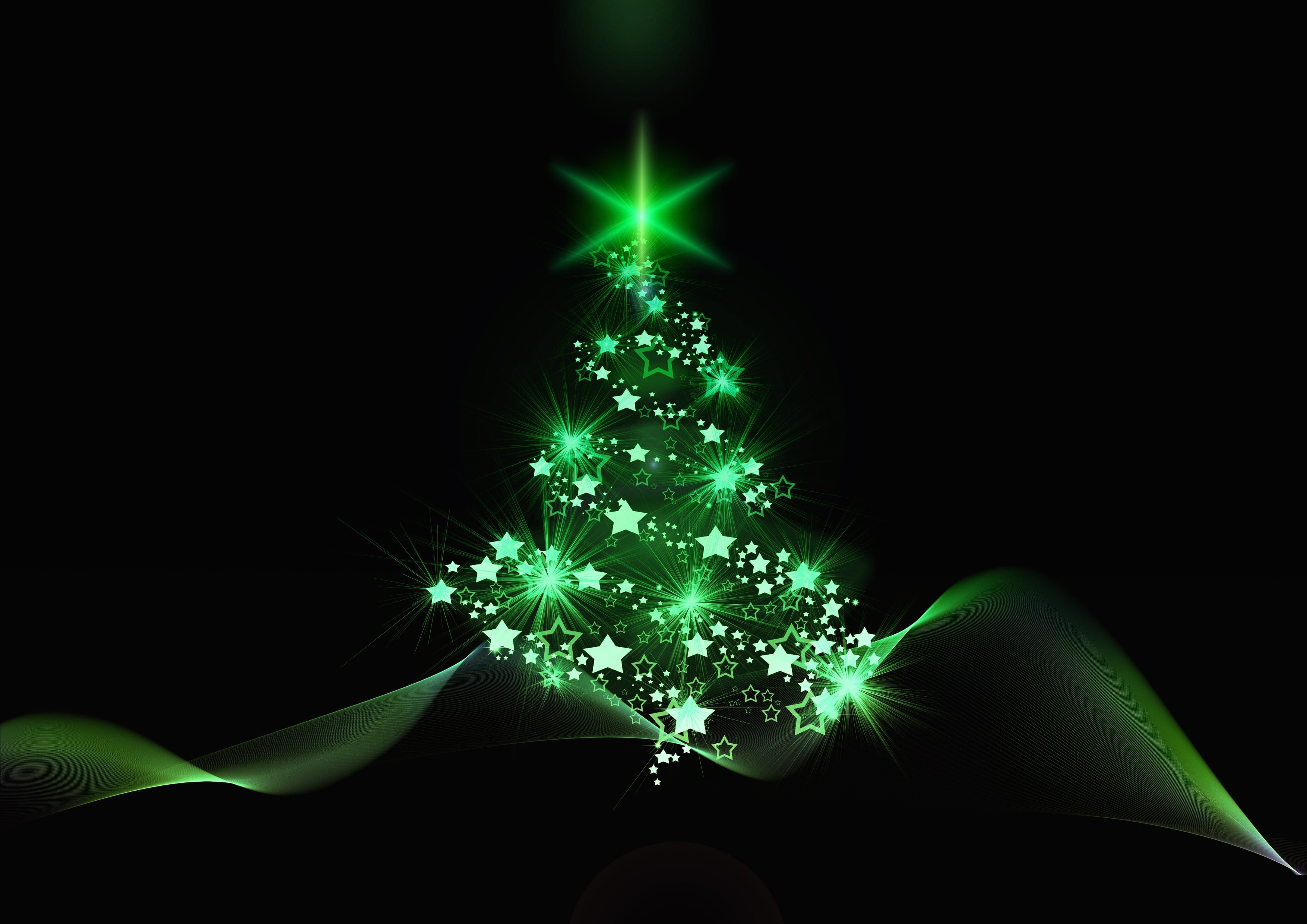 christmas lights, art, night, winter, christmas, blue, colors, christmas tree, indoors, bright, illustration, light, pattern, glitter, christmas decoration, HD Wallpaper