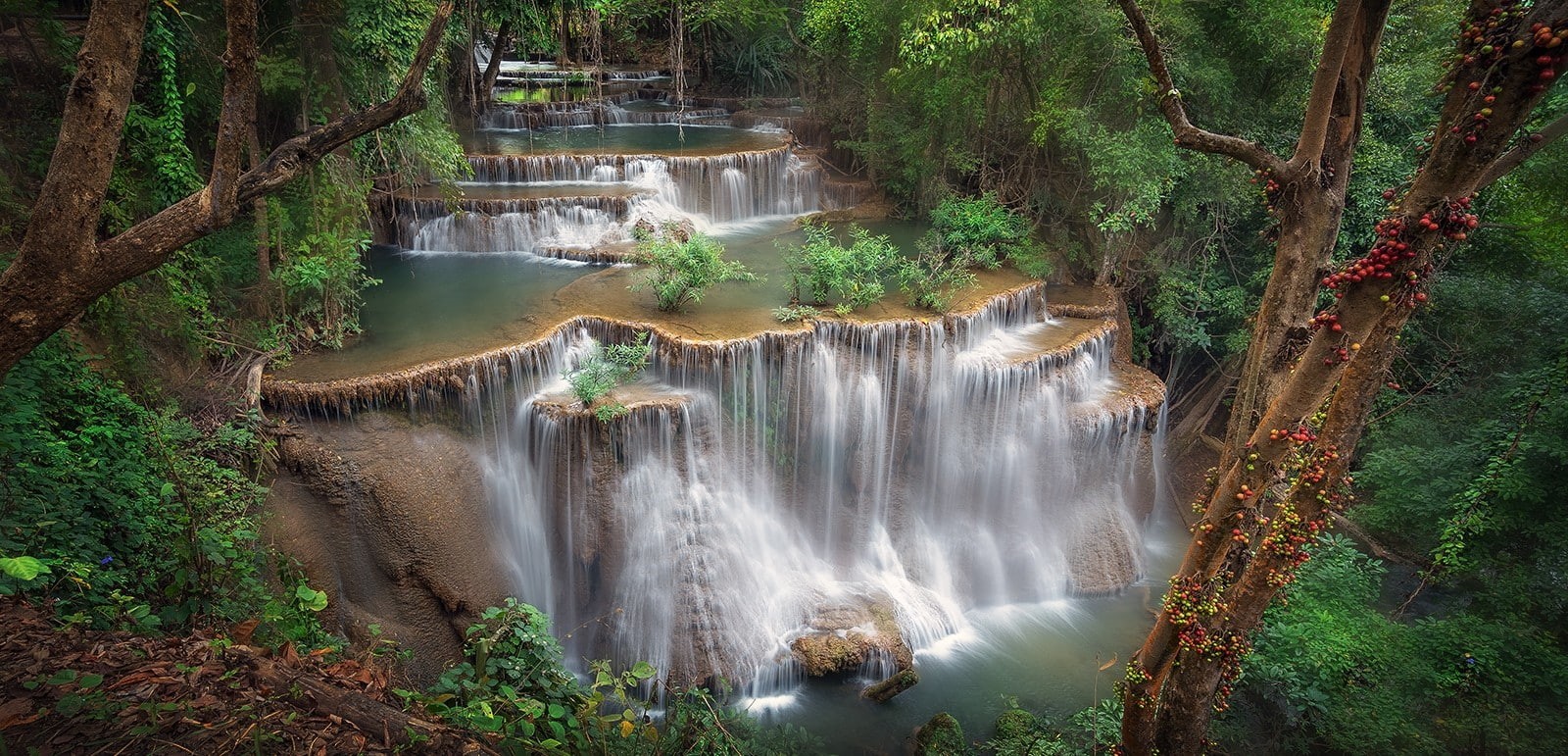 motion, shrubs, no people, tropical rainforest, river, nature, 720P, outdoors, flowing water, power in nature, plant, trees, environment, waterfall, scenics - nature, HD Wallpaper