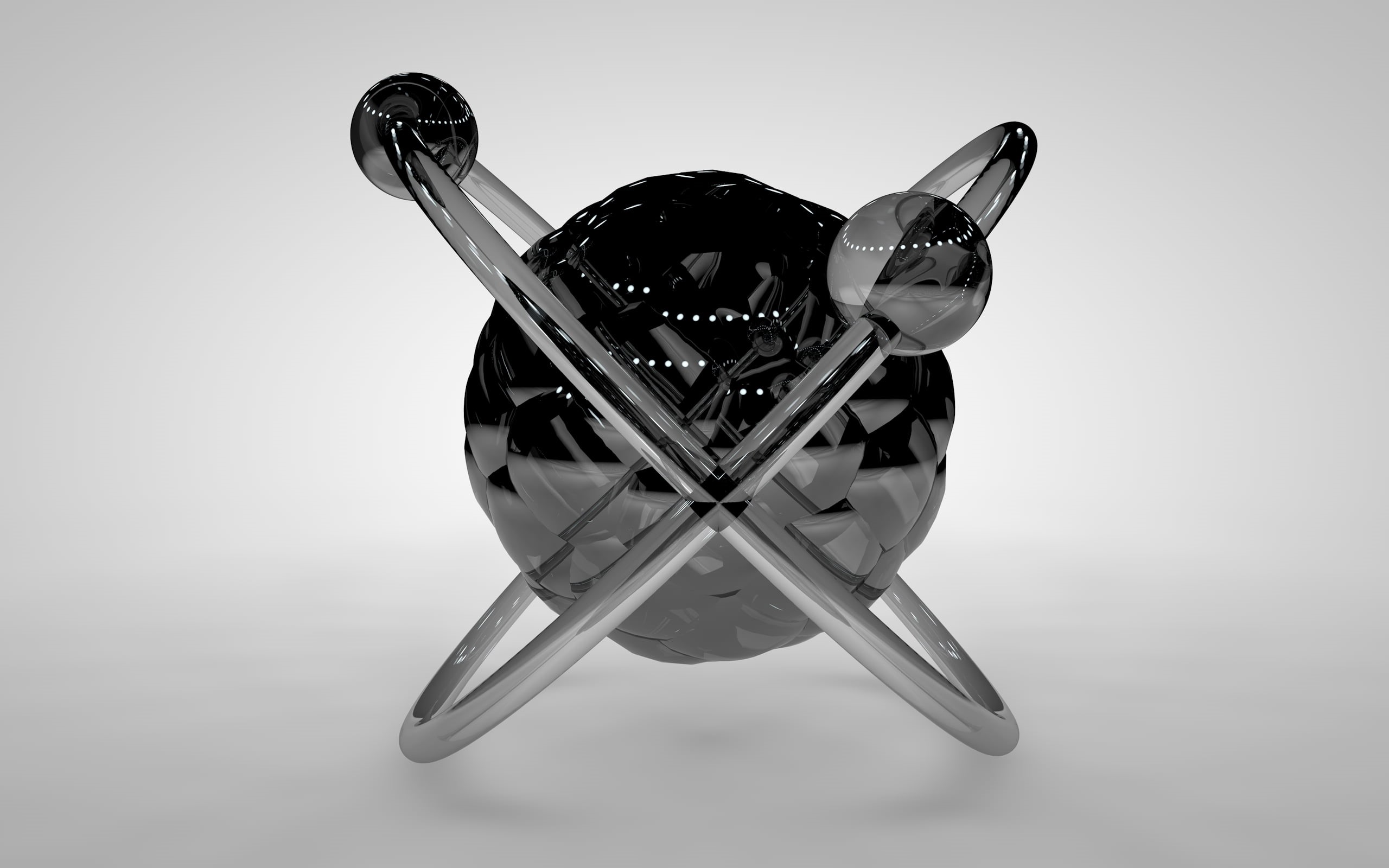 still life, art and craft, sphere, indoors, no people, copy space, render, simple background, animal wildlife, animal representation, CGI, animal, monochrome, HD Wallpaper
