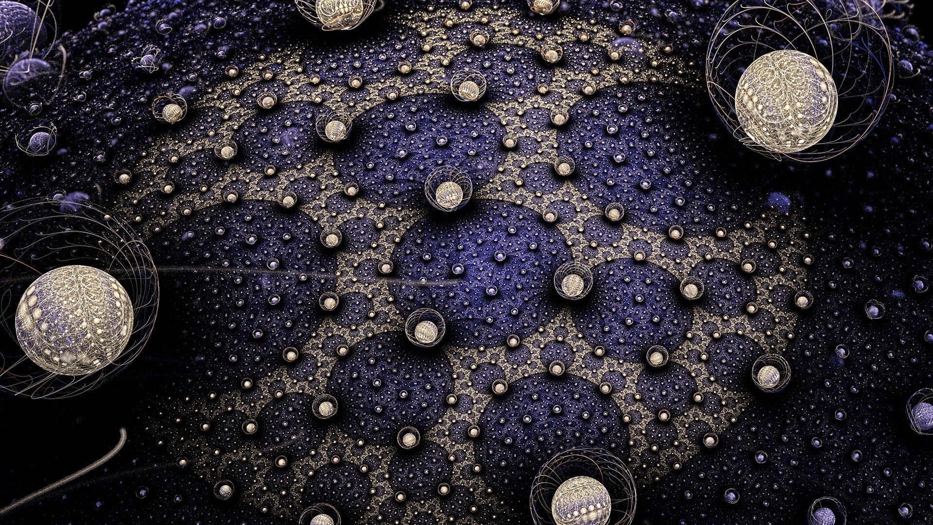 abstract, 1080P, fractal, sphere, digital art, HD Wallpaper