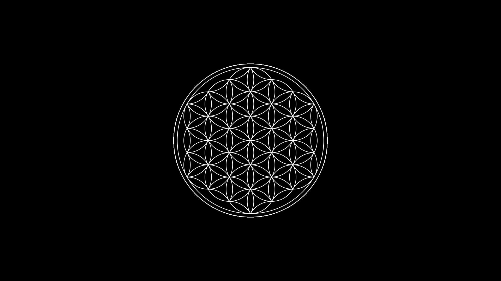 close-up, night, indoors, dark, no people, metal, Flower of Life, circle, cut out, minimalism, symbols, white, still life, design, pattern, technology, HD Wallpaper
