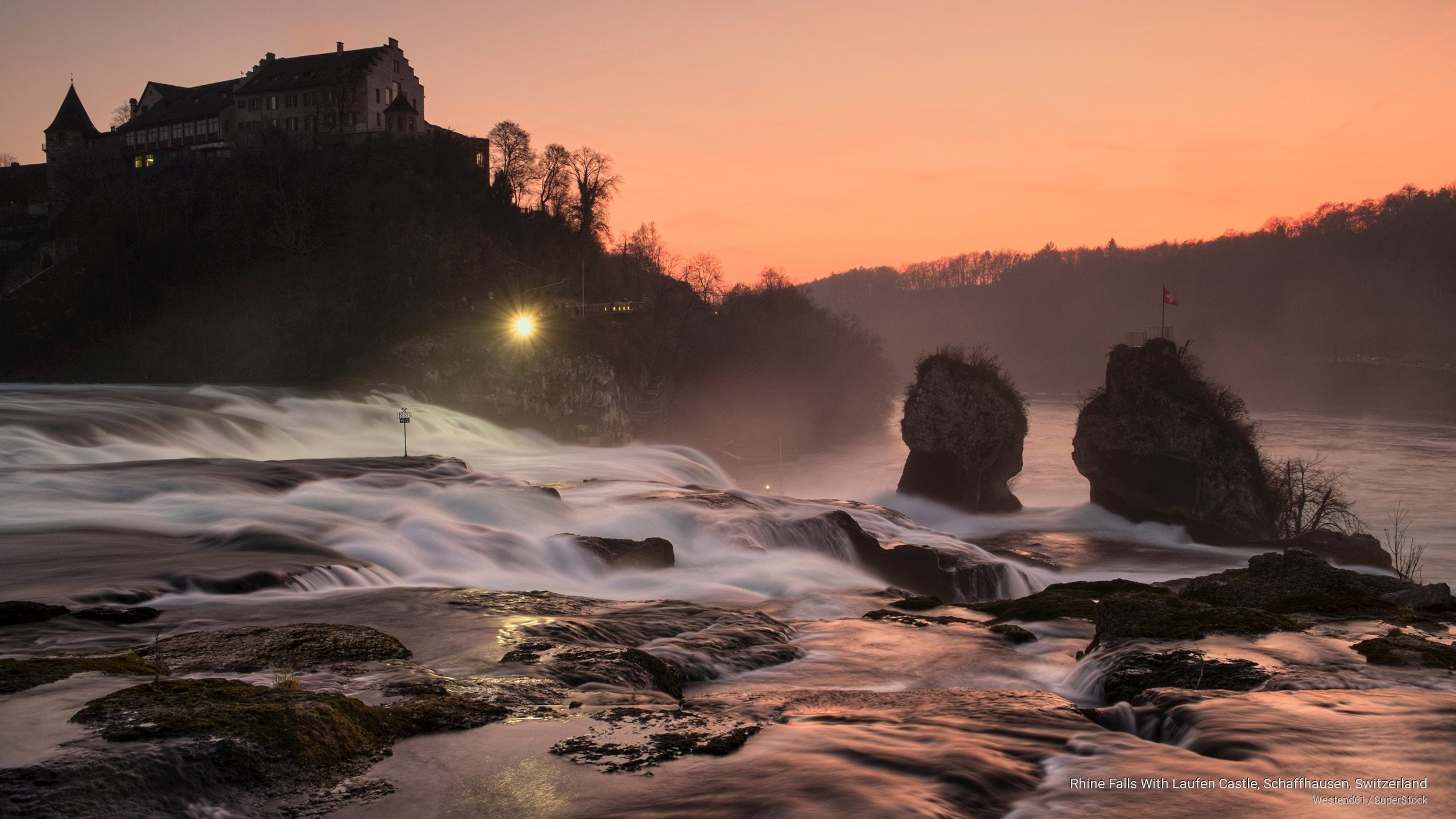 laufen, falls, 2K, schaffhausen, Europe, switzerland, rhine, castle, HD Wallpaper