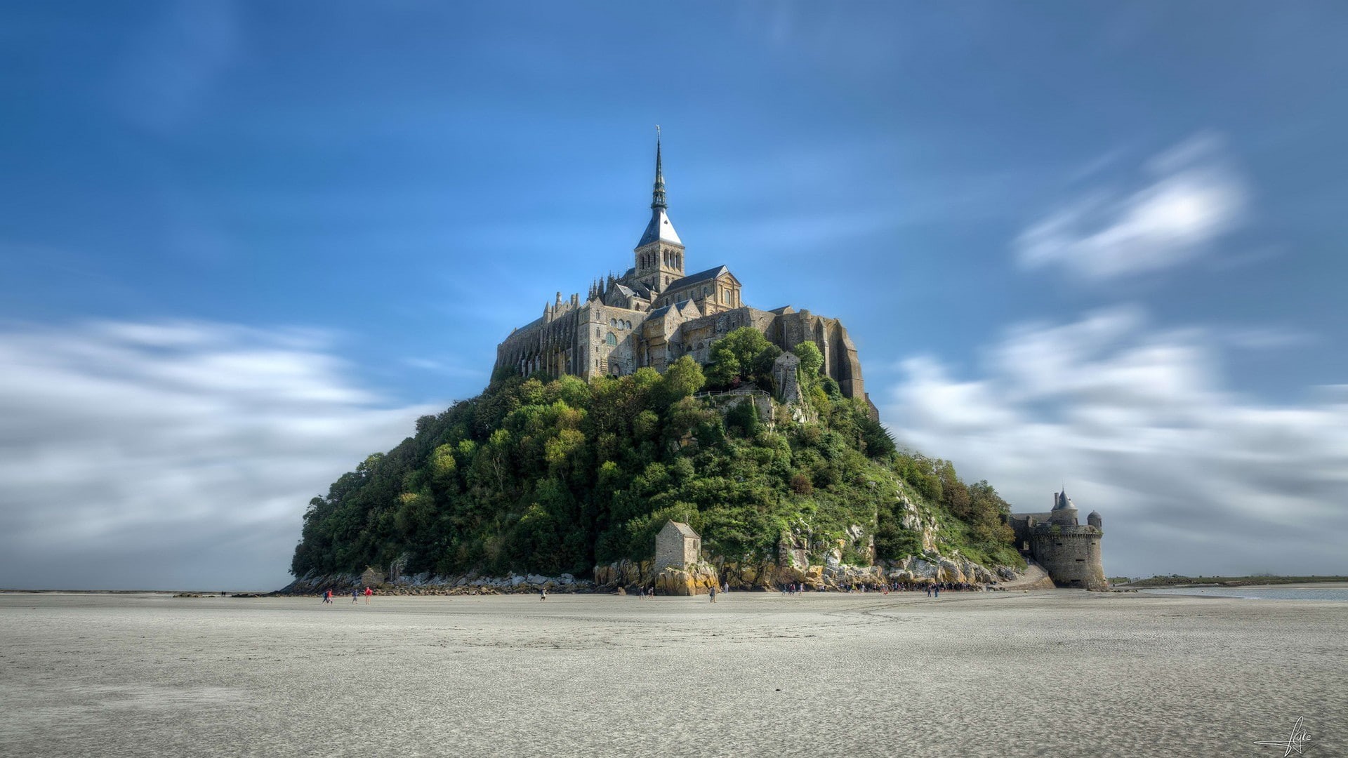 sky, beauty in nature, building exterior, travel destinations, nature, place of worship, cloud - sky, building, spirituality, built structure, 1080P, religion, HD Wallpaper