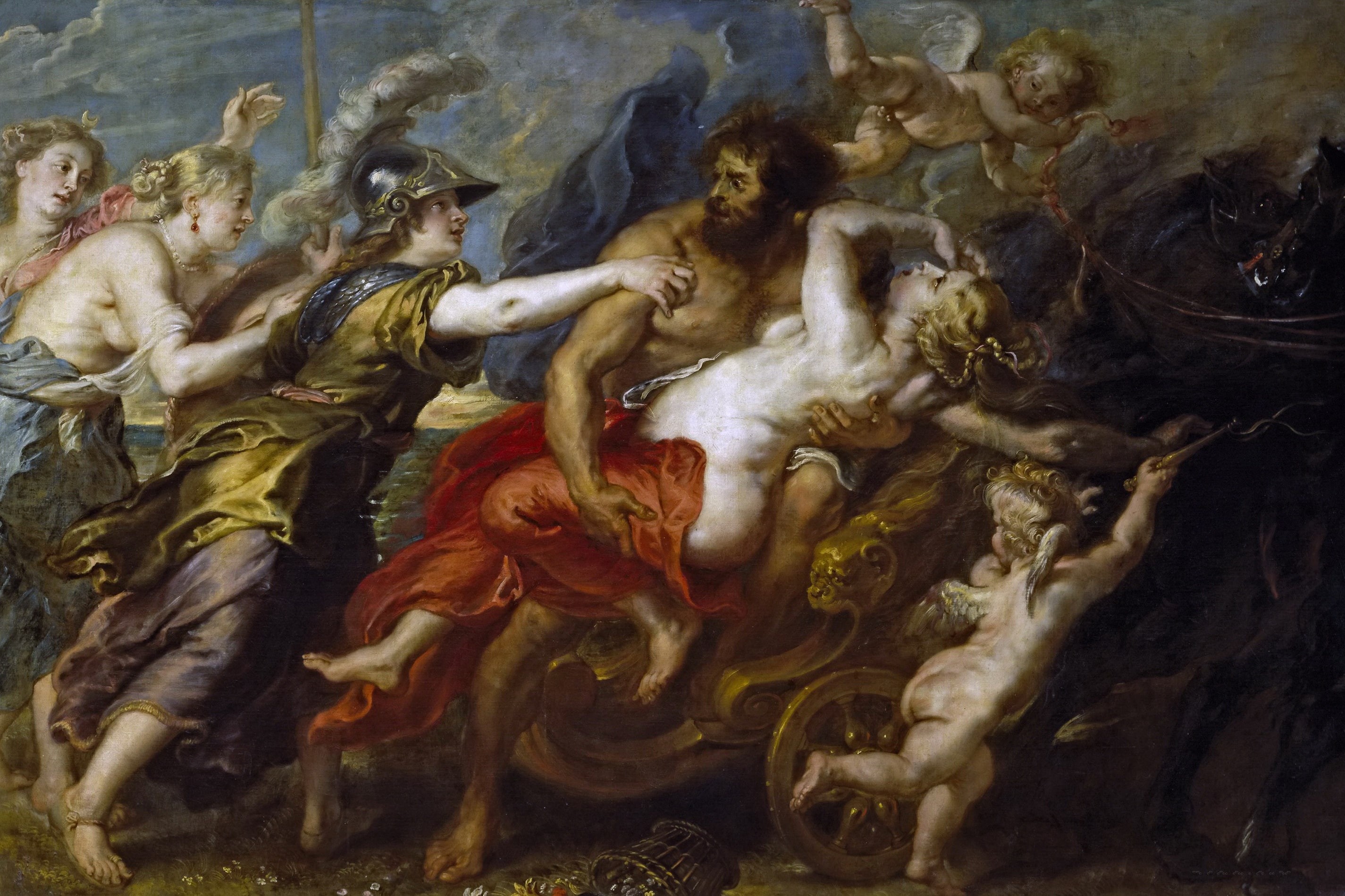 Pieter Paul Rubens, picture, mythology, Peter Paul Rubens, 2K, The Abduction Of Proserpine, HD Wallpaper