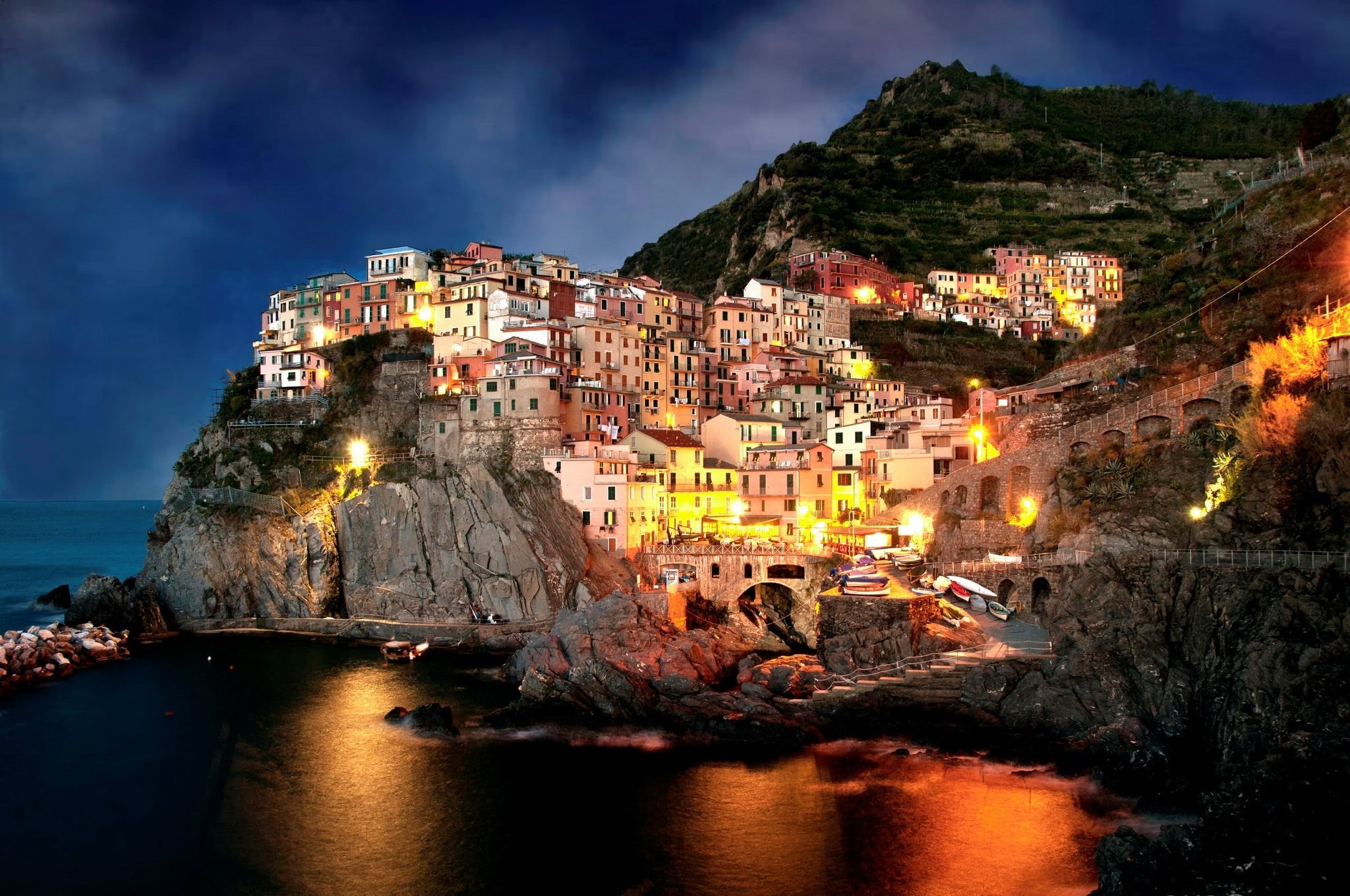 summer, island, coastline, tourism, harbor, scenics, built Structure, rocks, travel Destinations, vernazza, cinque Terre, cityscape, travel, mediterranean Sea, HD Wallpaper