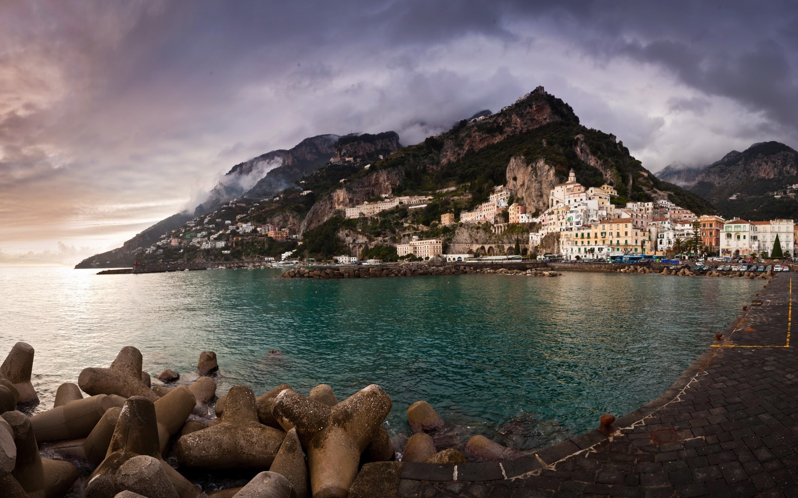 2K, amalfi, world, view, coast, italy, background, sea, HD Wallpaper