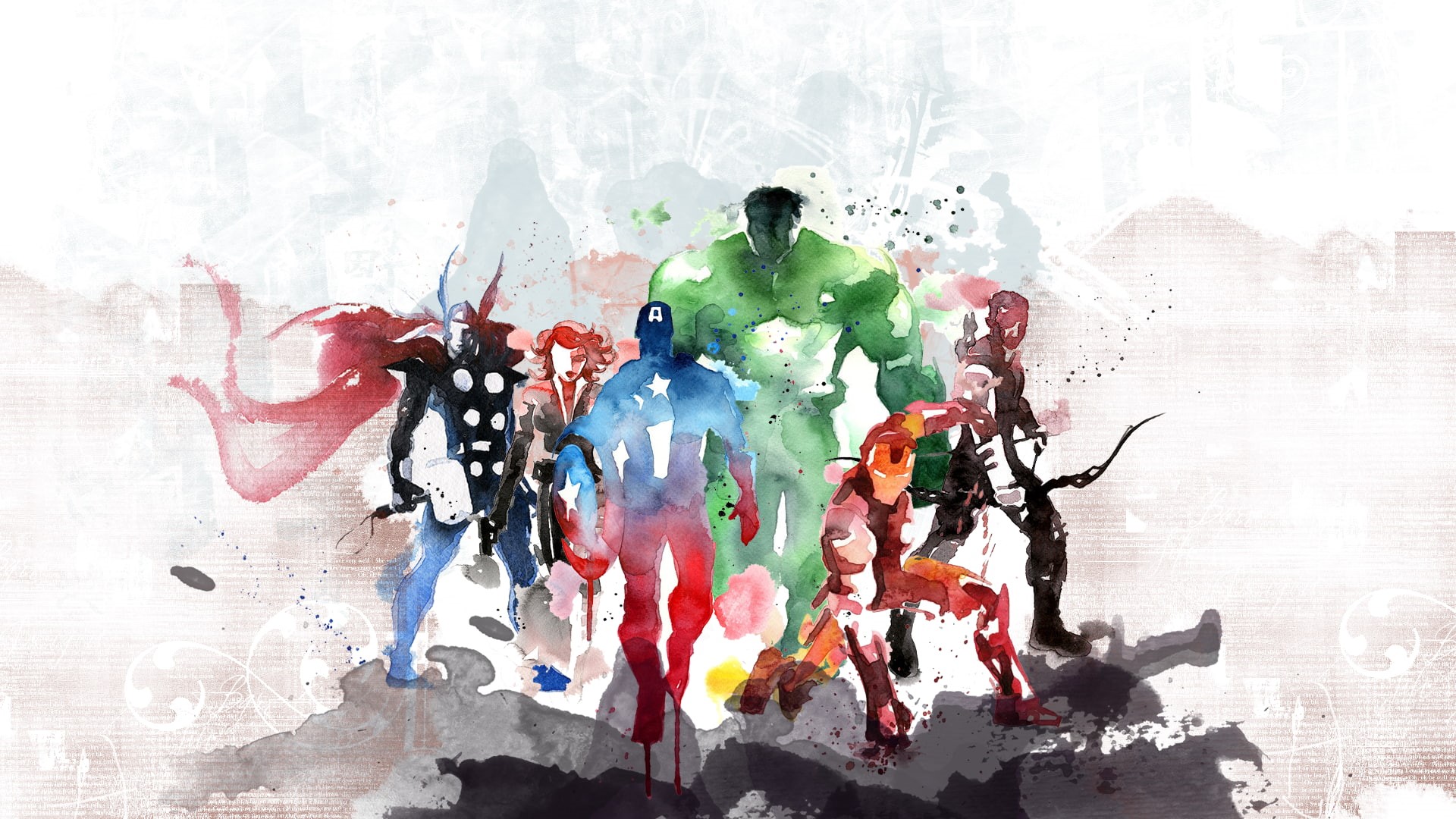 Hawkeye, 1080P, The Avengers, Hulk, Iron Man, Captain America, Thor, Black Widow, HD Wallpaper