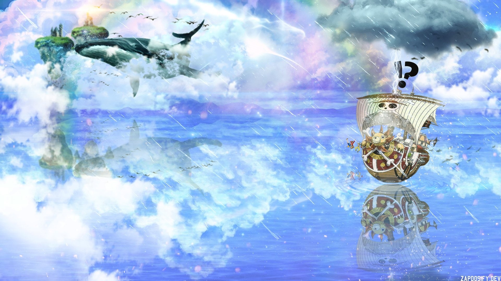 Thousand Sunny, Anime, Monkey D. Luffy, Usopp (One Piece), One Piece, 1080P, HD Wallpaper