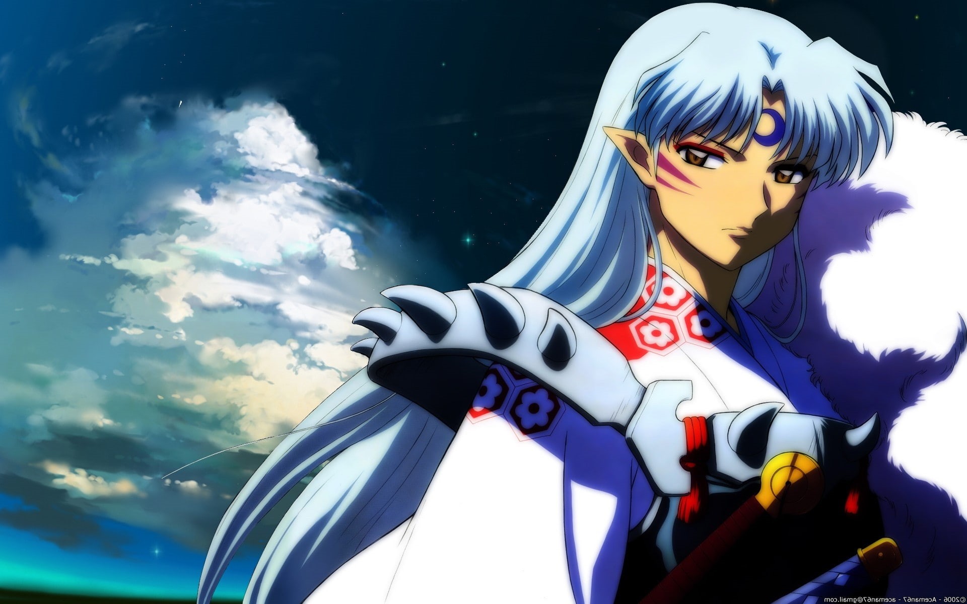 hd, Sesshomaru, 1080P, x, Inuyasha, anime, art, HD Wallpaper