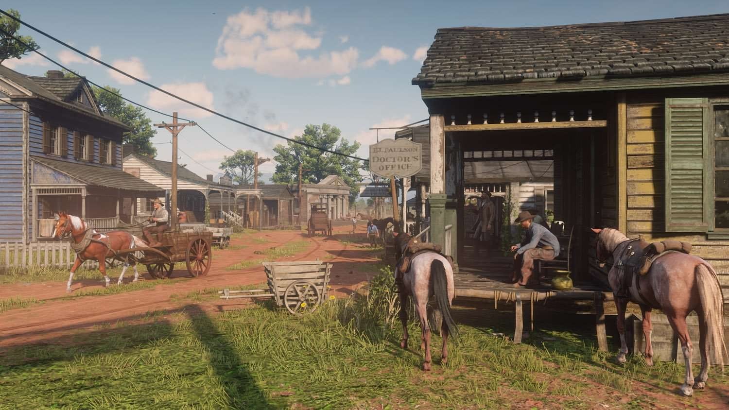 real people, Red Dead Redemption, domestic, architecture, 720P, livestock, men, nature, Rockstar Games, Red Dead Redemption 2, building exterior, building, HD Wallpaper
