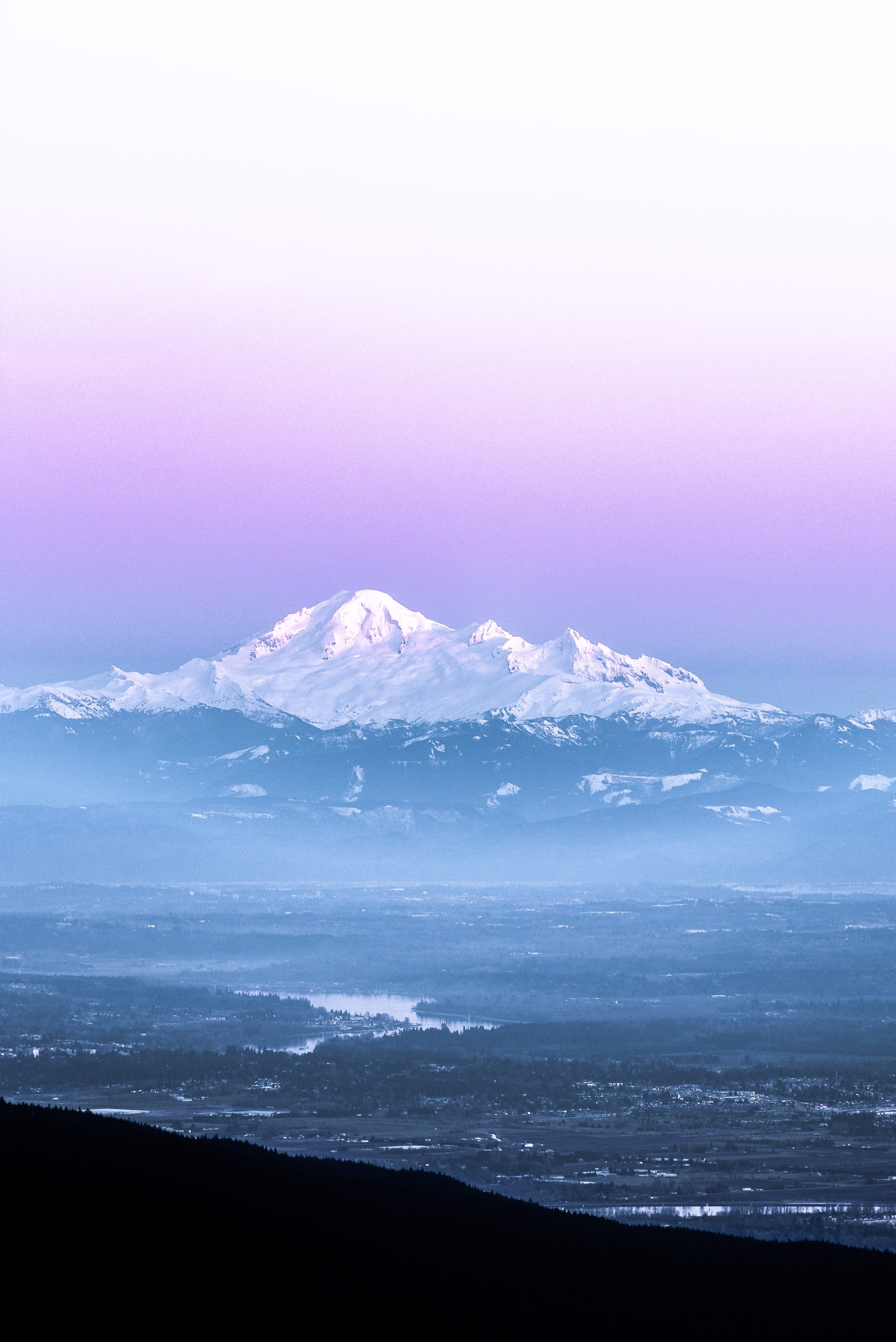 daytime, no people, snowcapped mountain, cold temperature, sunset, idyllic, snowcap, sea, winter, summit, scenics - nature, tranquil scene, pastel, 2K, Phone HD Wallpaper