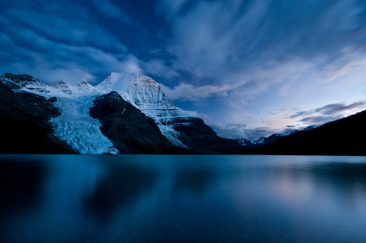 coated, body, landscape photography, 720P, snow, landscape, canada, lake, sky, clouds, scenics, european Alps, glacier, outdoors, purple  mountain, british columbia, HD Wallpaper