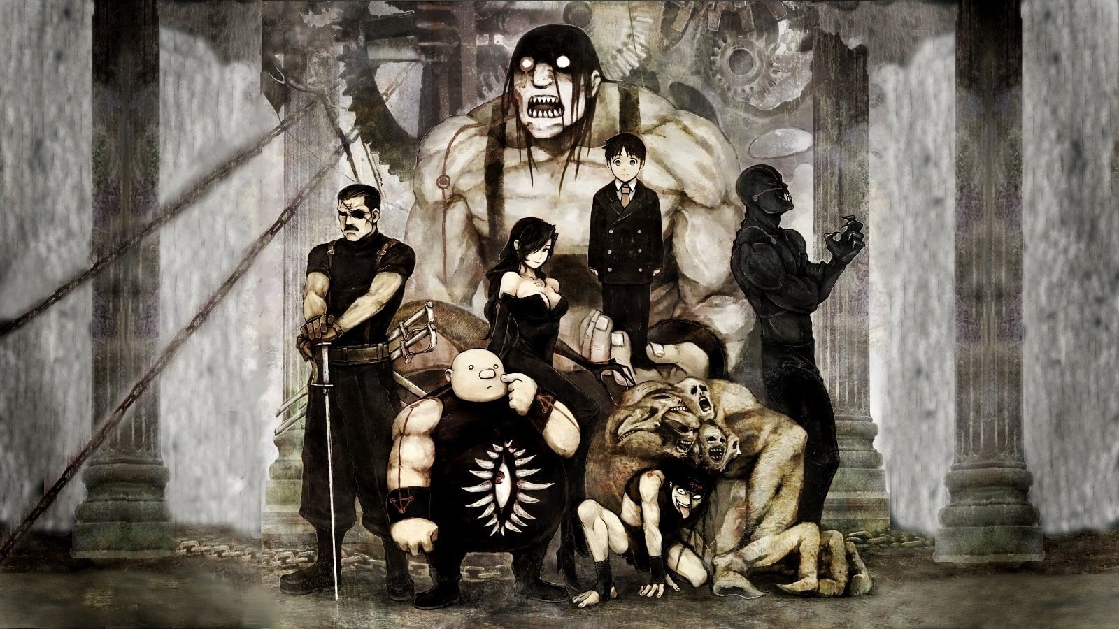 full length, arts culture and entertainment, Wrath (Full Metal Alchemist), 720P, togetherness, FullMetal Alchemist, mammal, representation, building, sins, HD Wallpaper