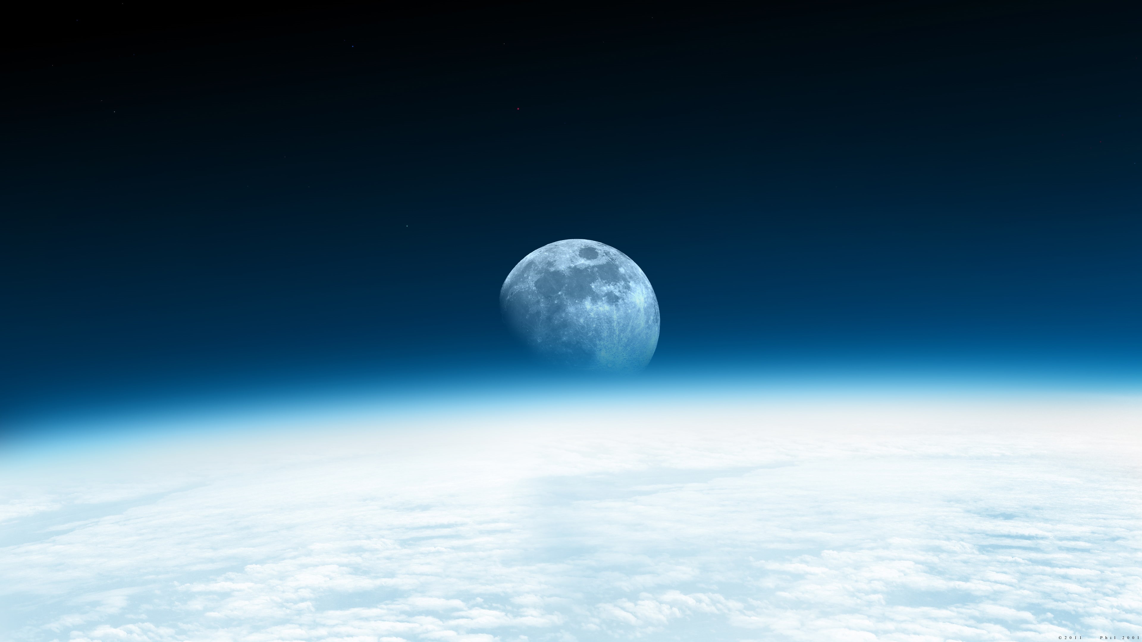space, space and planet, 4K, from, moonrise, HD Wallpaper