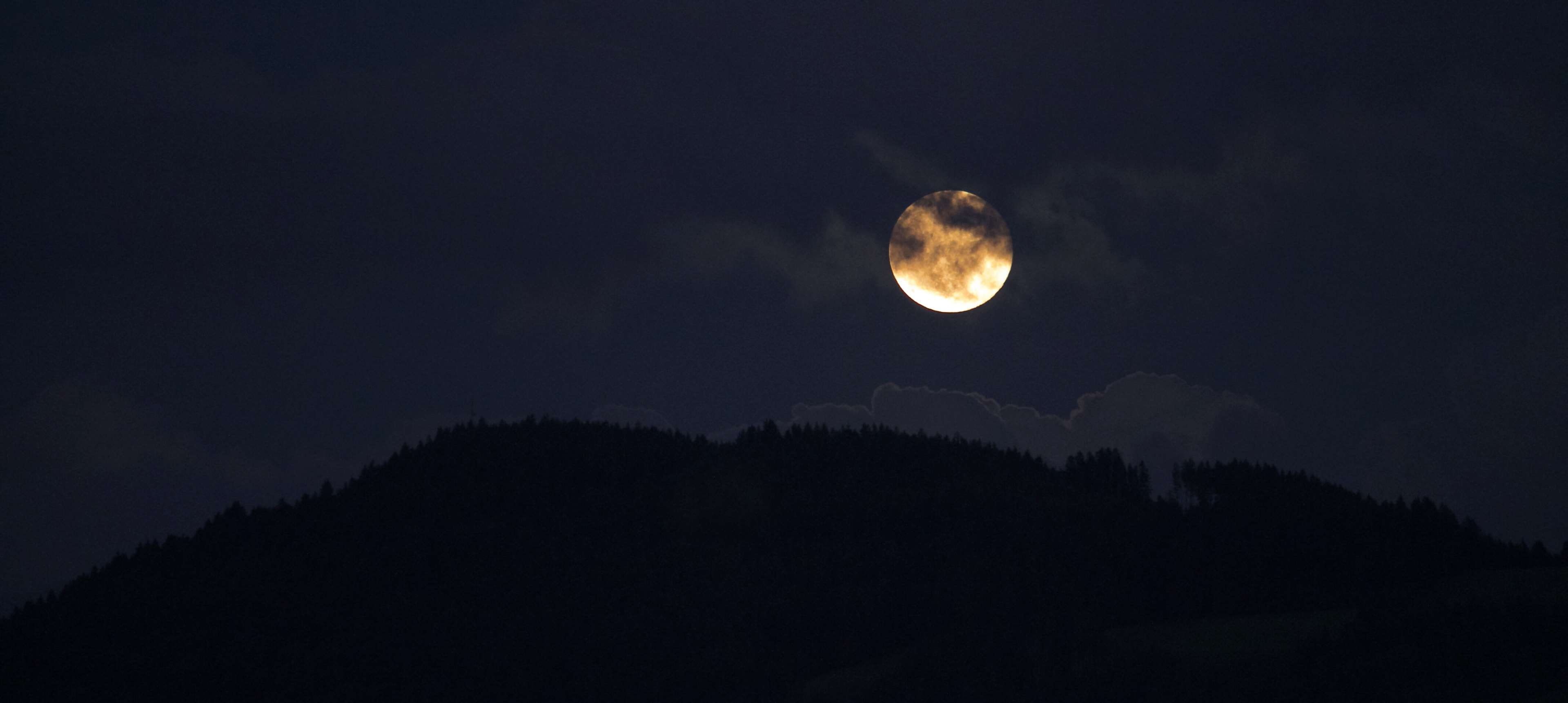 moon, moonlight, tranquility, black, science, tranquil scene, scenics - nature, spooky, outdoors, cloud - sky, no people, night, space and astronomy, full moon, HD Wallpaper