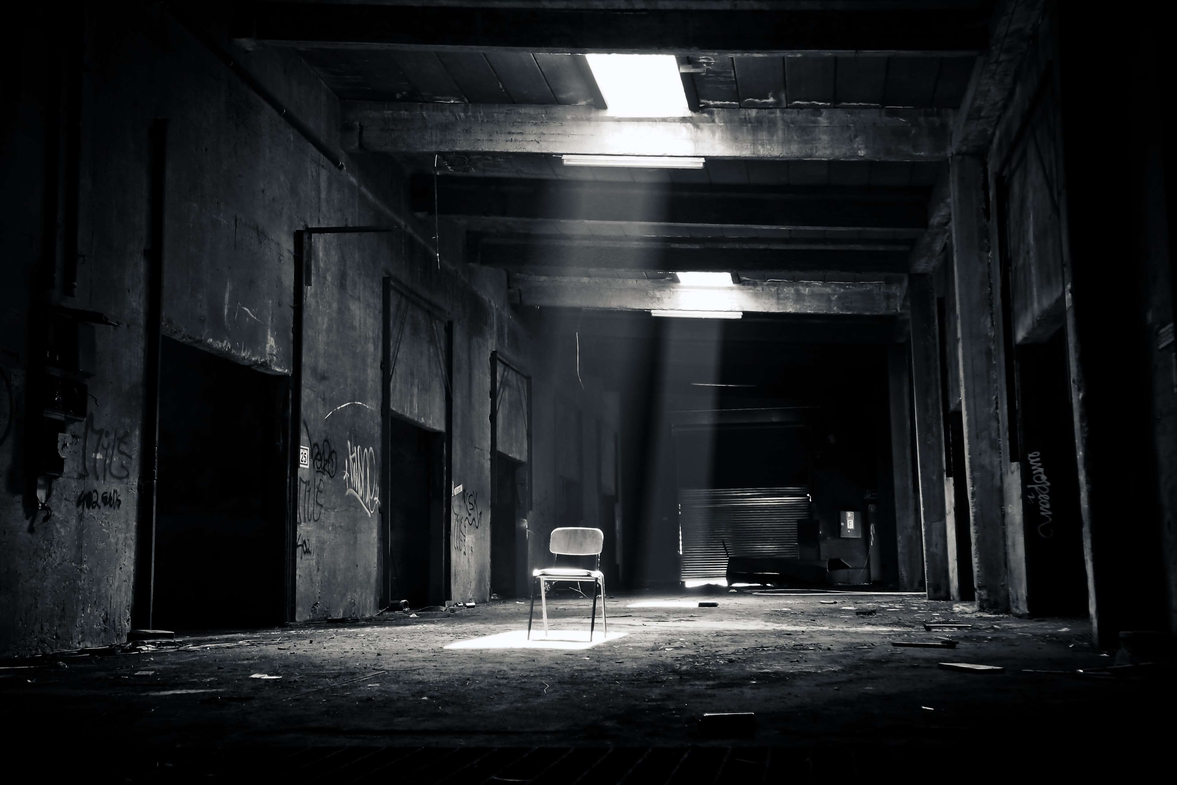 old, architectural column, wall - building feature, empty, dirt, abandoned, kidnapping, chair, indoors, eerie, deterioration, architecture, the way forward, HD Wallpaper