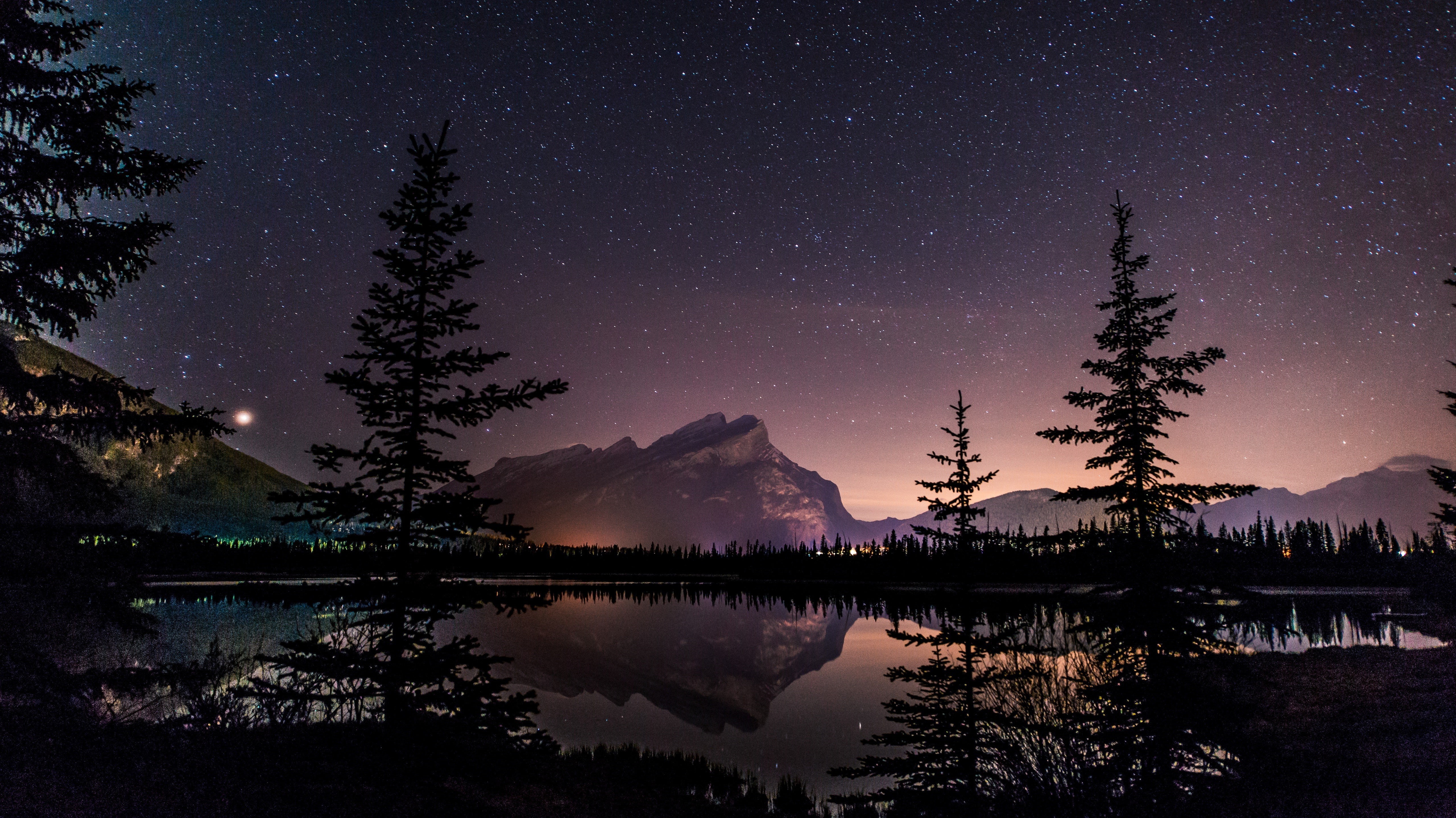 galaxy, water, dark, space, no people, tranquil scene, 5K, reflection, scenics - nature, astronomy, night, space and astronomy, star field, star - space, HD Wallpaper