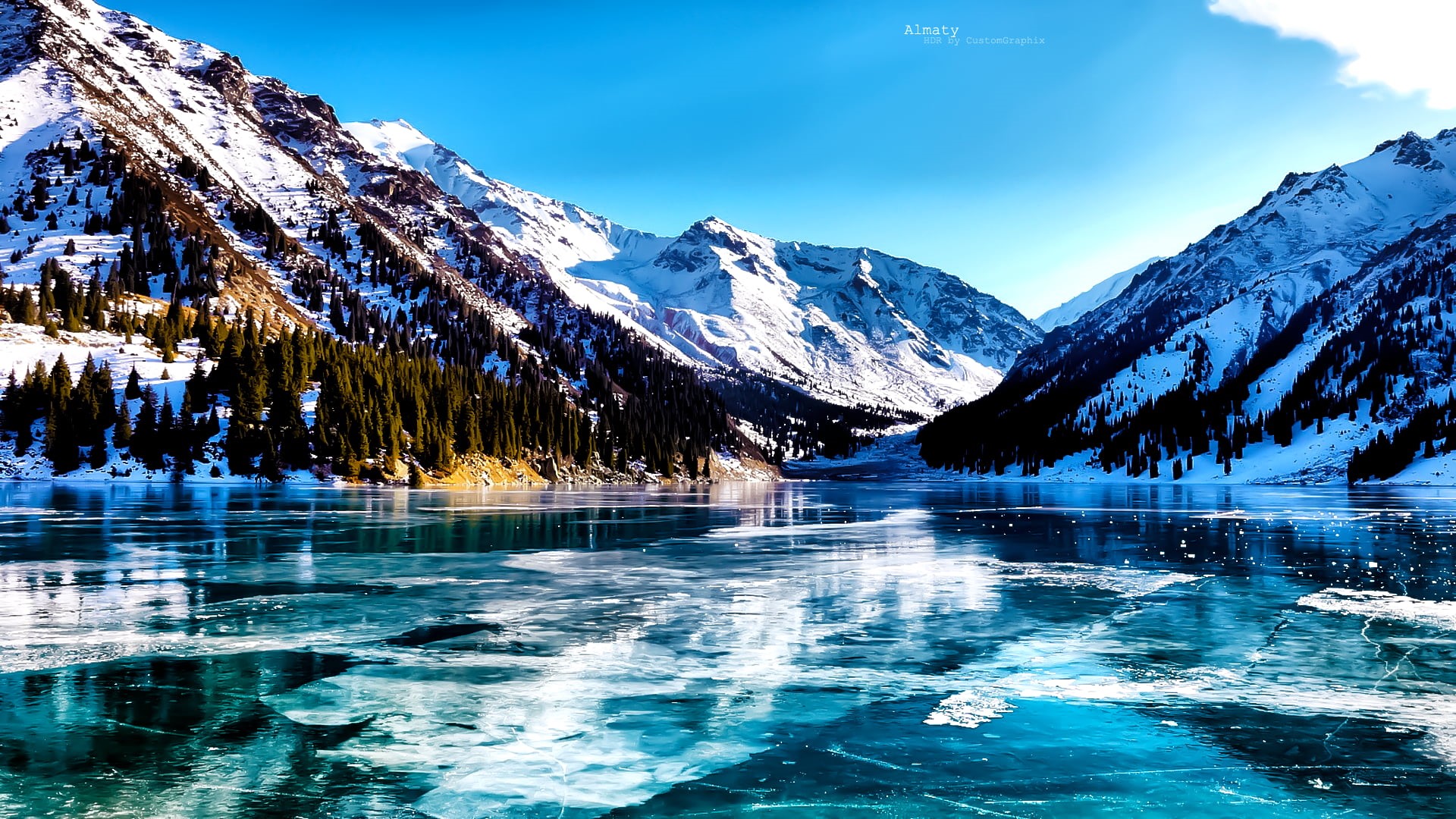 reflection, cold temperature, snowcapped mountain, waterfront, valley, scenics - nature, non-urban scene, beauty in nature, sky, tranquil scene, outdoors, HD Wallpaper