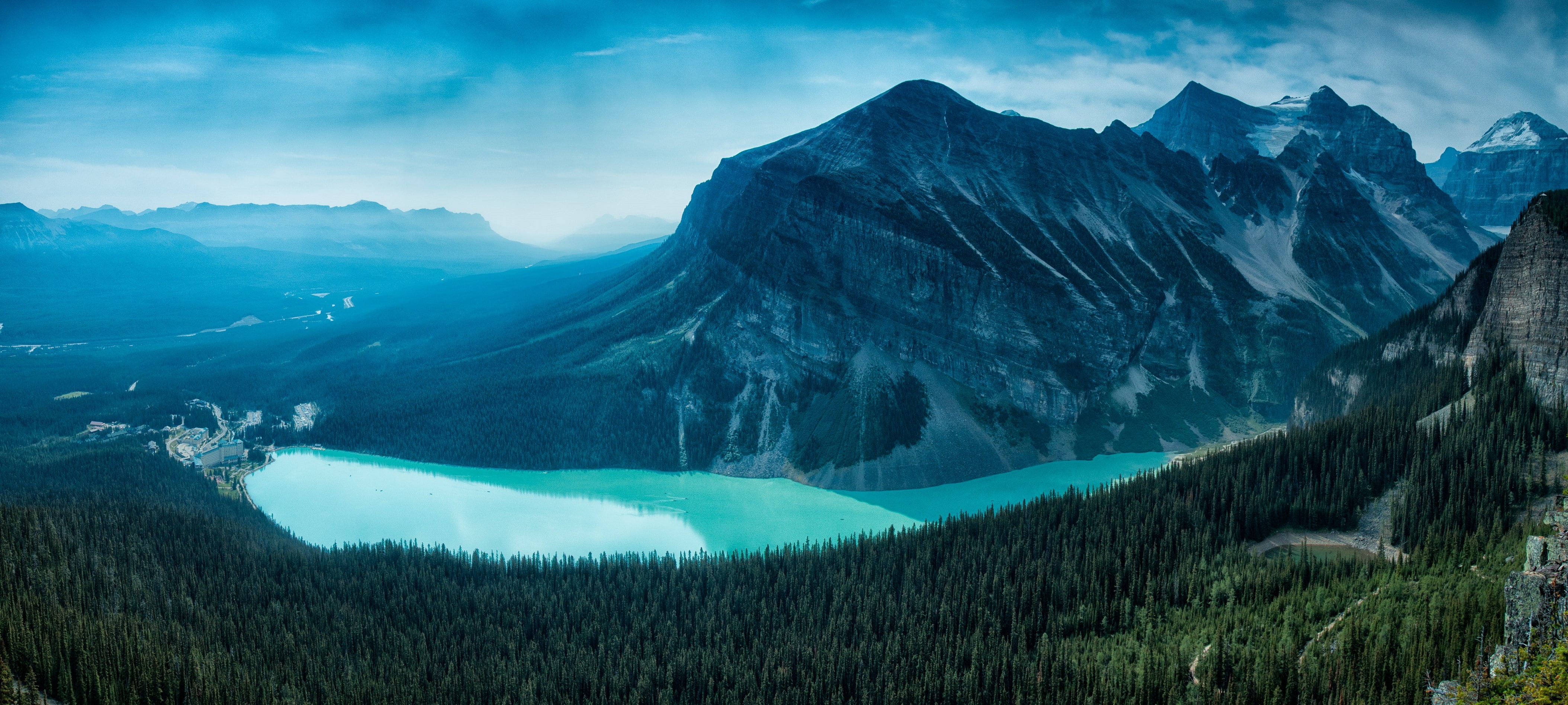 lake, 4K, landscape, Moraine Lake, mountains, nature, forest, HD Wallpaper