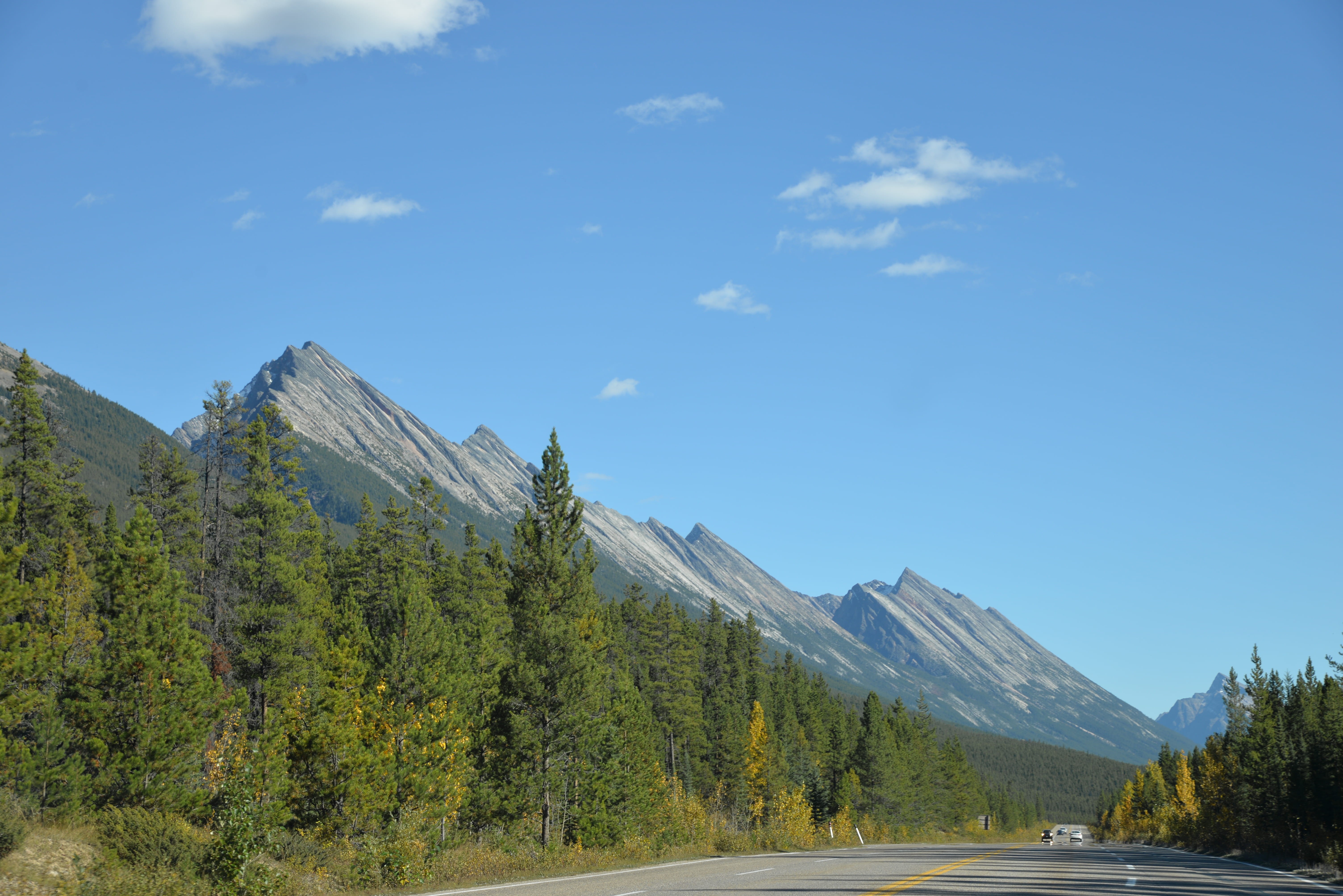 day, 5K, snowcapped mountain, nature, road, landscape, non-urban scene, plant, tree, environment, tranquil scene, transportation, sky, mountain peak, mountain range, HD Wallpaper