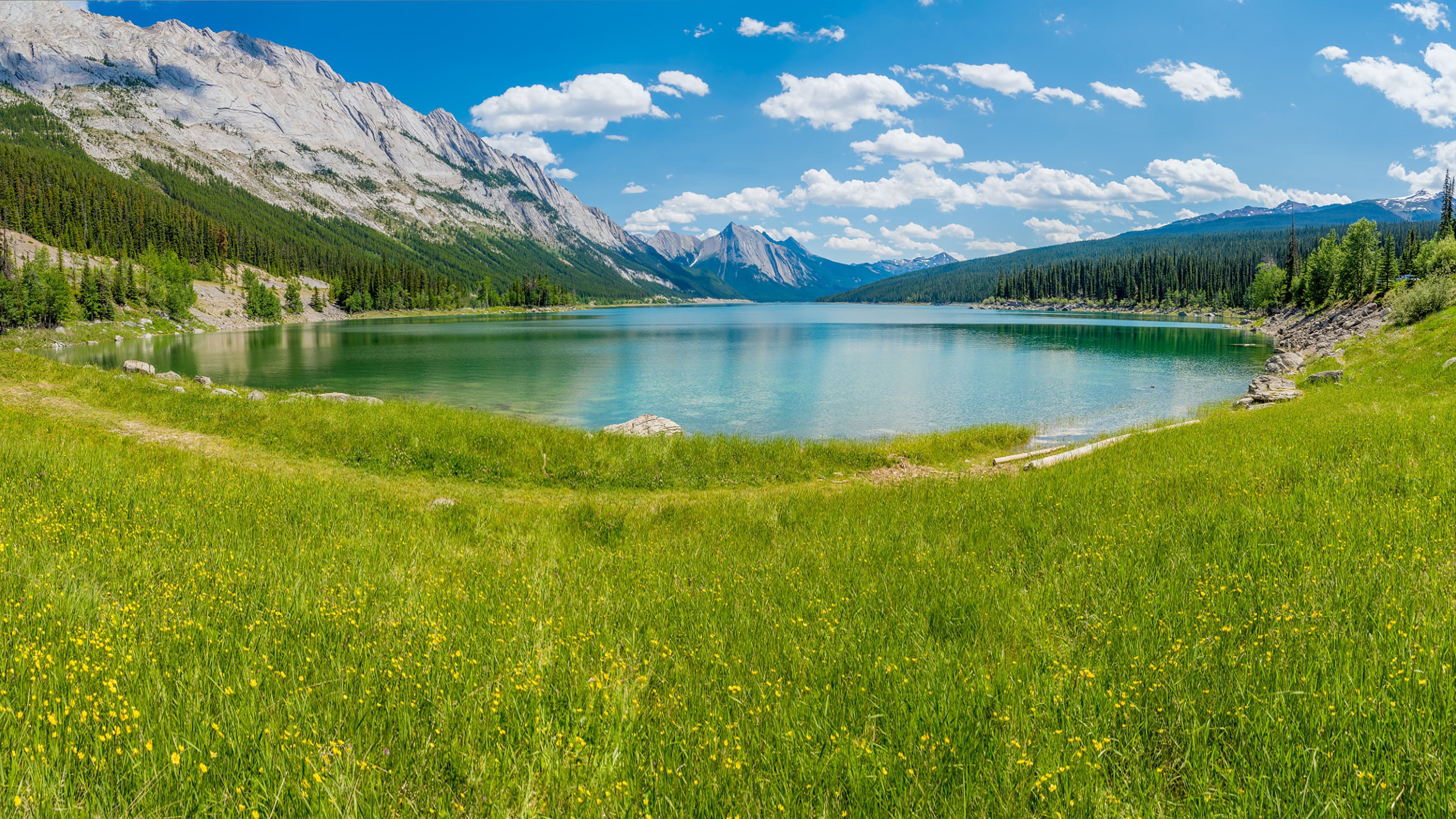 medicine, tranquility, national, tranquil scene, grass, park, hd, mobile, water, mountain, outdoors, alberta, panoramic, sky, plant, mountain peak, non-urban scene, HD Wallpaper