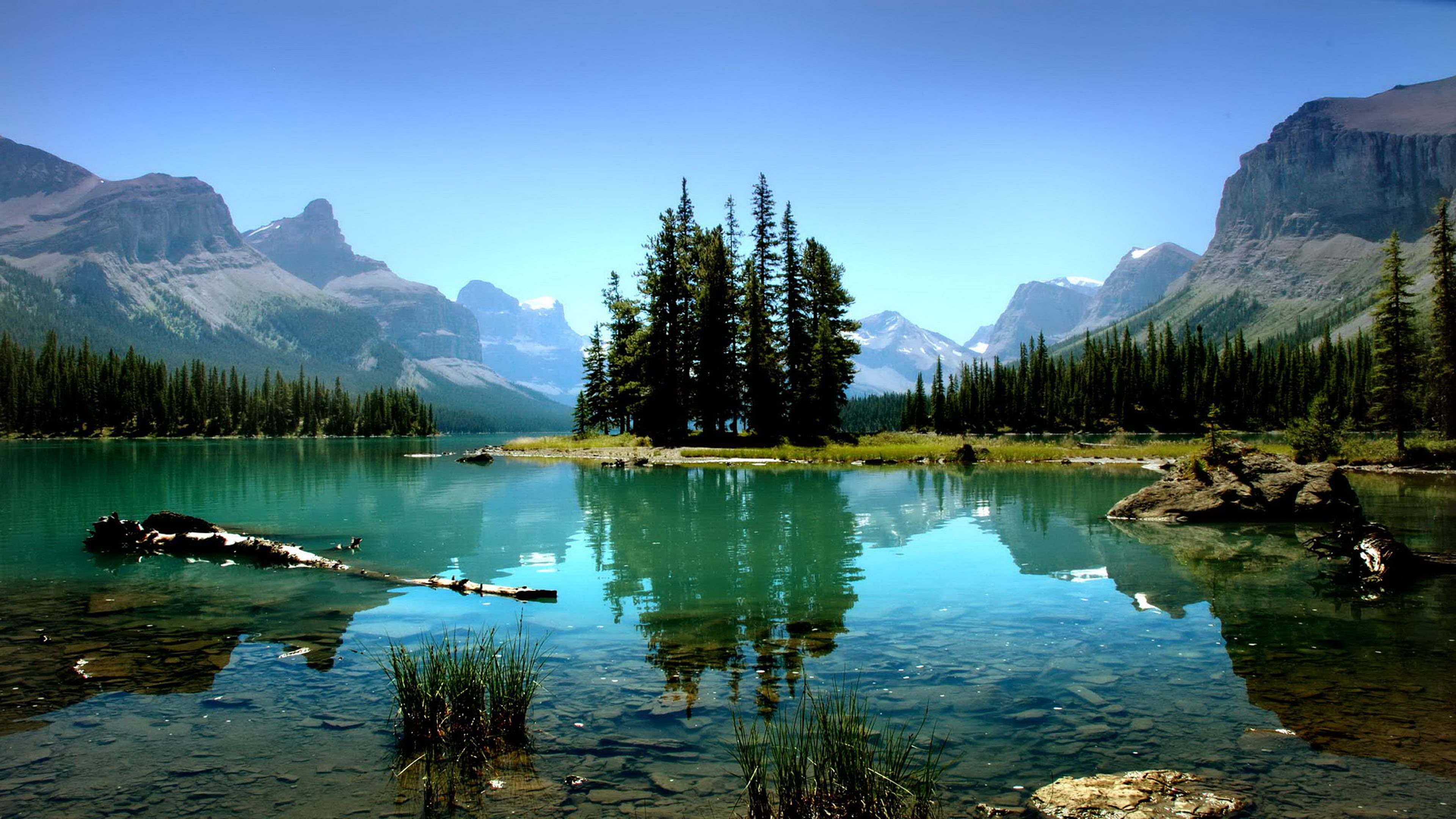 rock, tranquility, beauty in nature, park, nature, scenics - nature, day, island, reflection, no people, formation, tree, mountain, non-urban scene, plant, HD Wallpaper