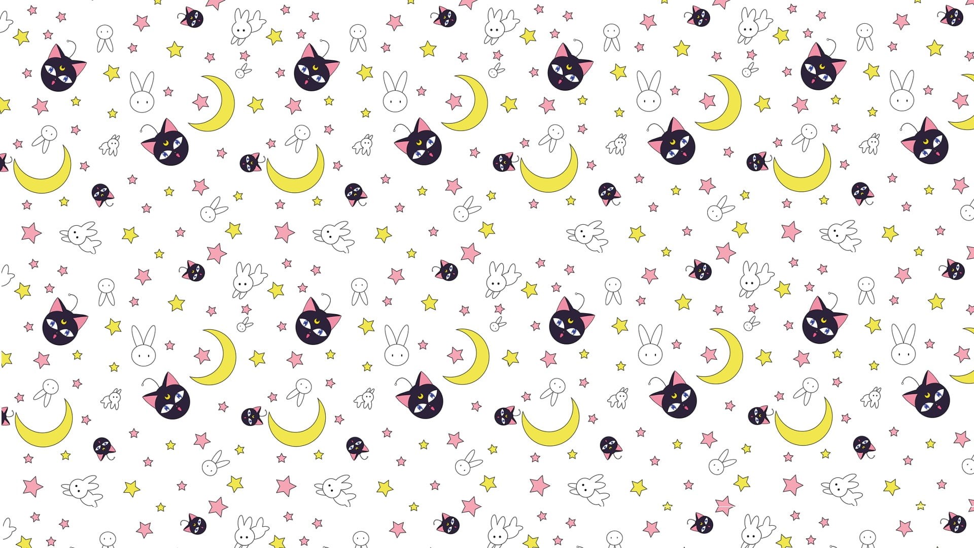 the moon, studio shot, still life, illustrations, design, sailor, multi colored, neko, texture, food and drink, directly above, Bunny, healthy eating, cat, HD Wallpaper