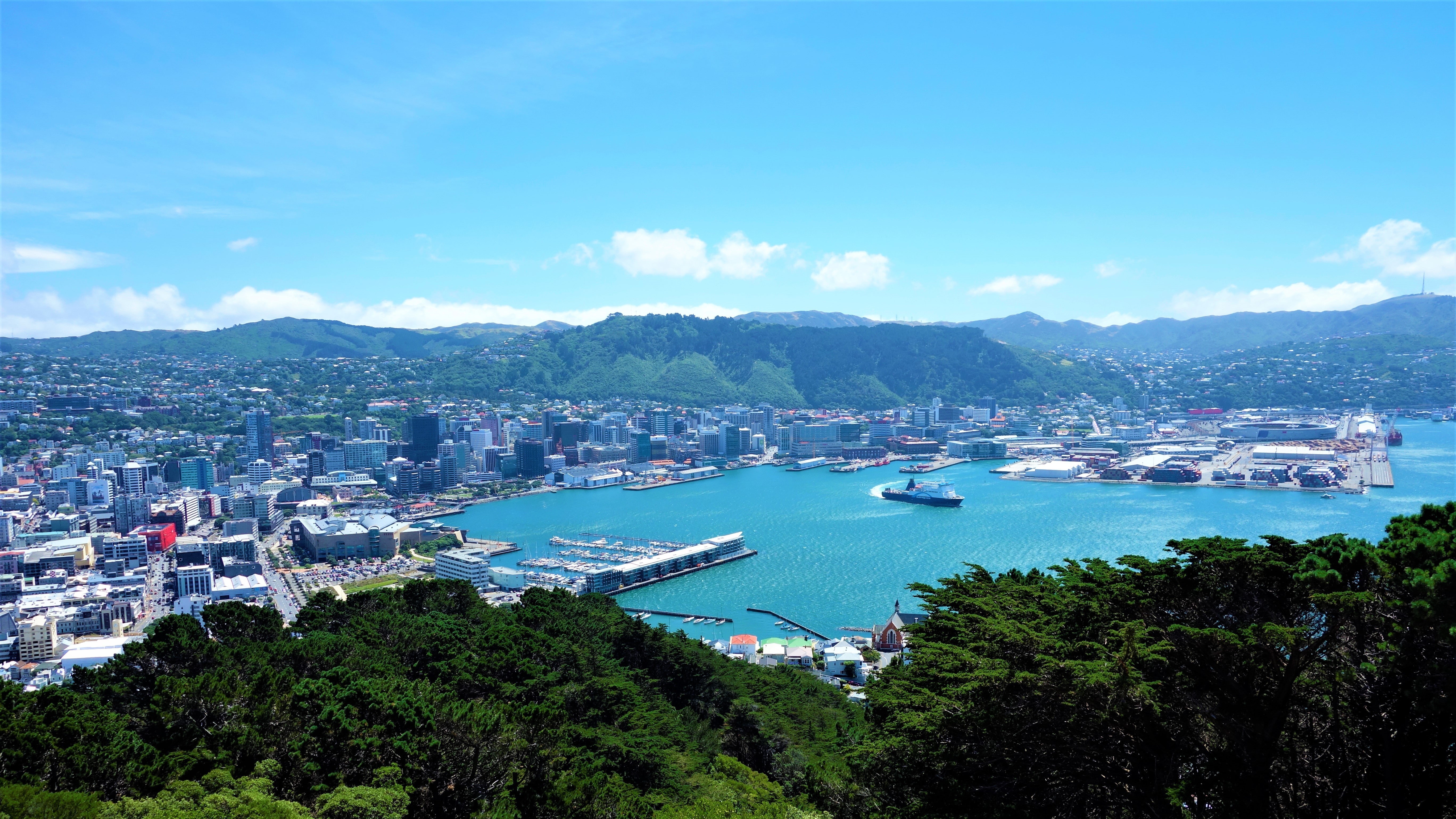 cityscape, Wellington, New Zealand, sky, 5K, HD Wallpaper