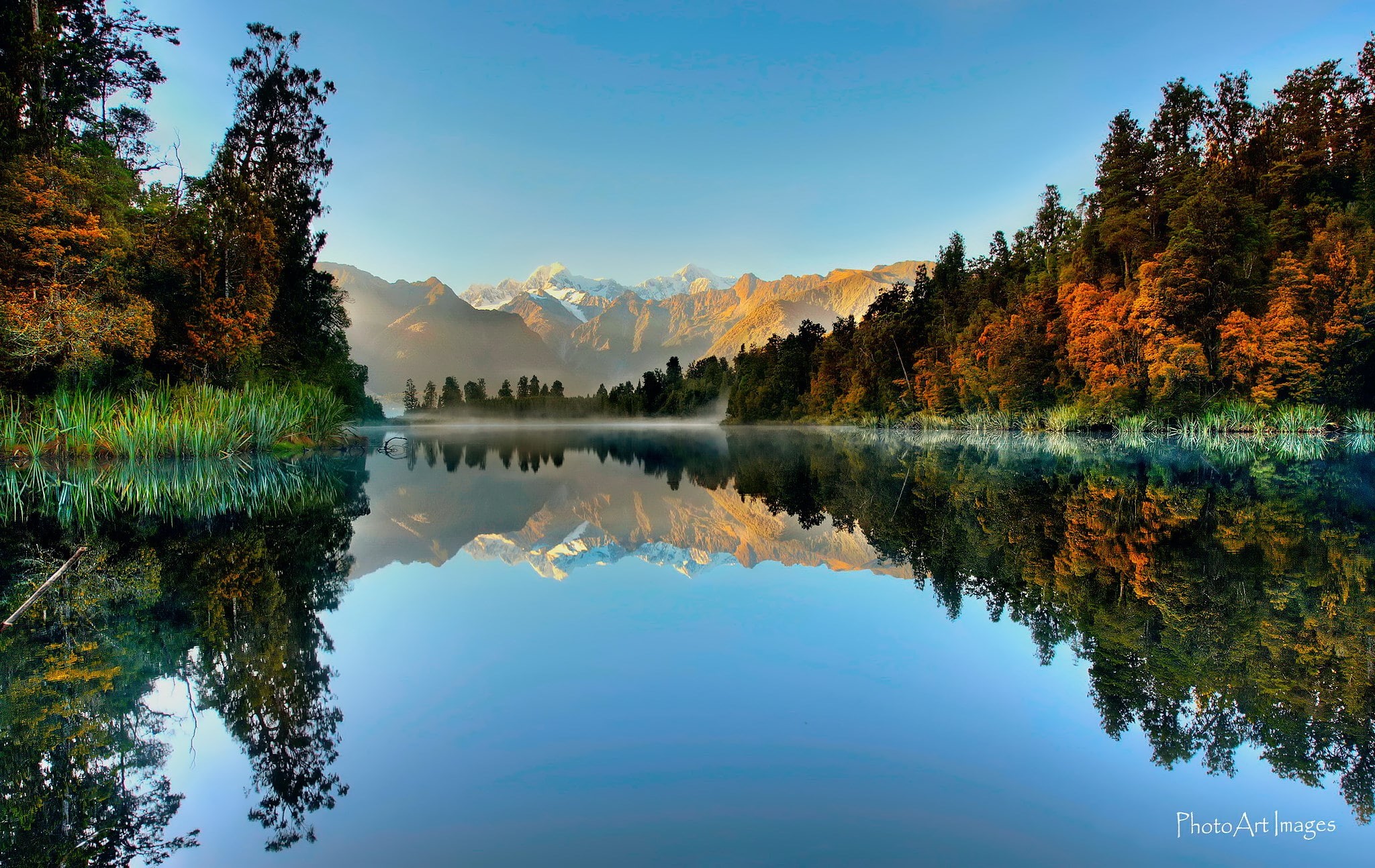 lake matheson, 1080P, HD Wallpaper