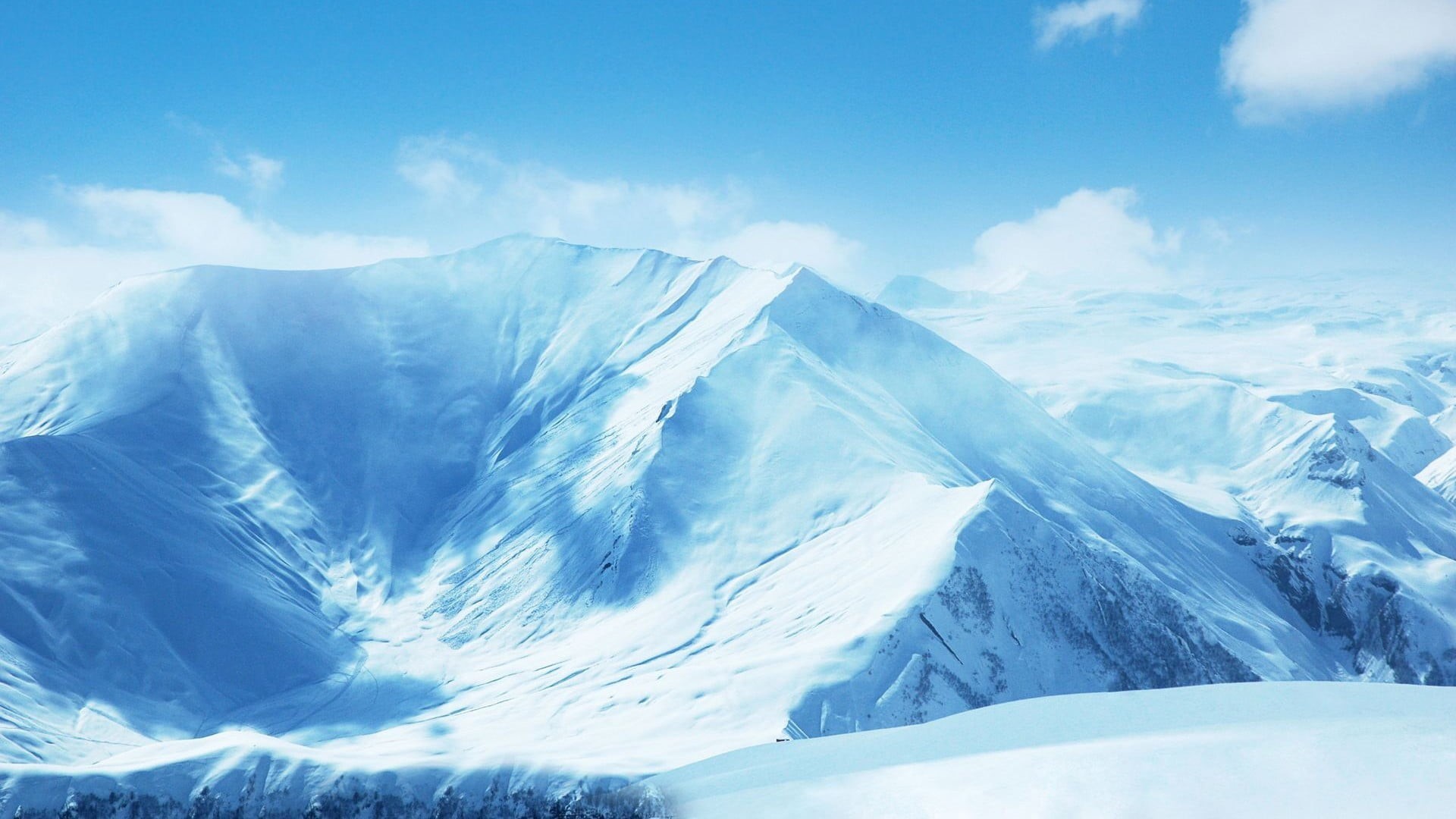 tranquil scene, outdoors, polar climate, cyan, mountain peak, cold temperature, nature, cold, environment, mountains, blue, winter, 1080P, clear sky, snowcapped mountain, HD Wallpaper