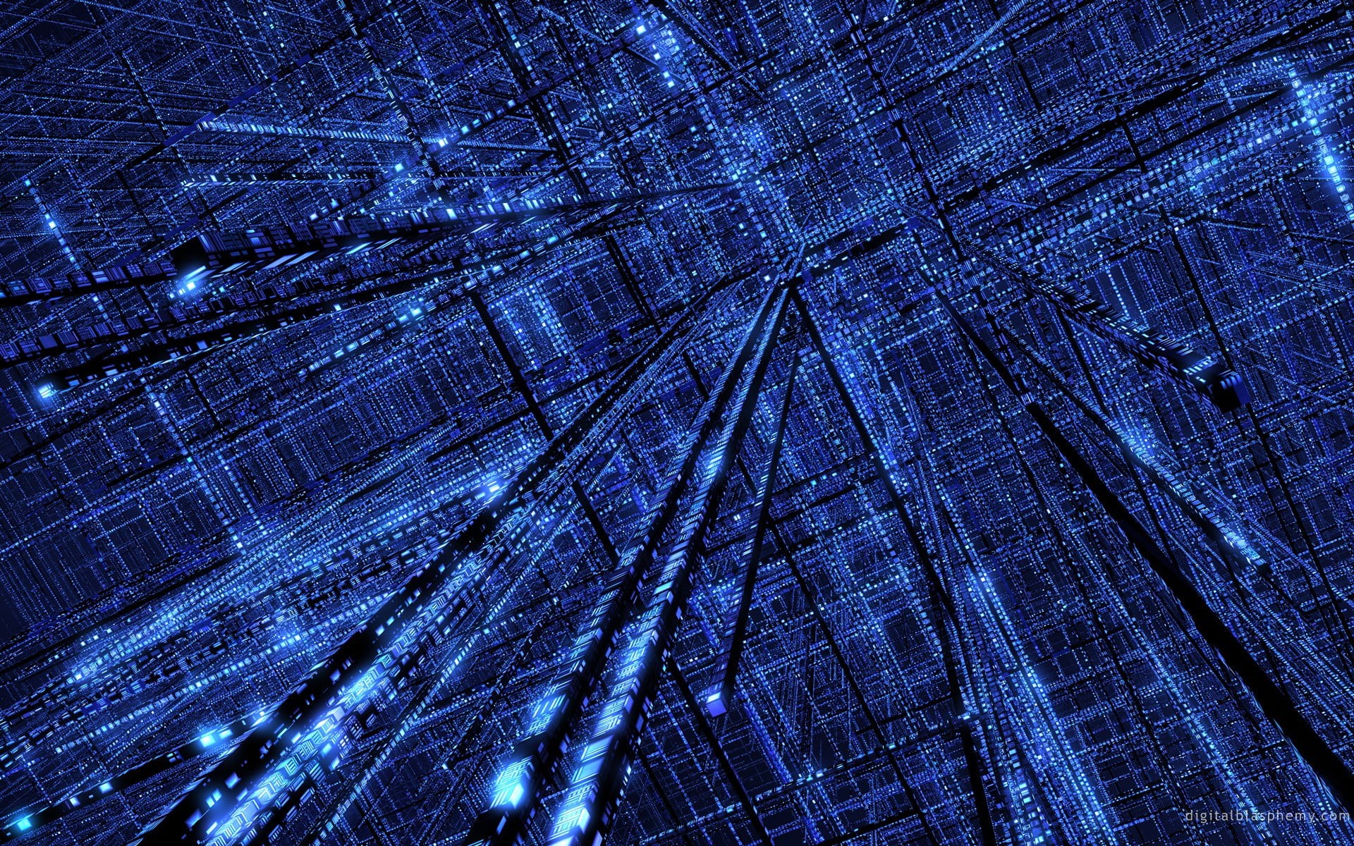 technology, backgrounds, 1080P, blue, close-up, illuminated, nature, full frame, low, angle, plant, digital art, Digital Blasphemy, directly above, photography, HD Wallpaper