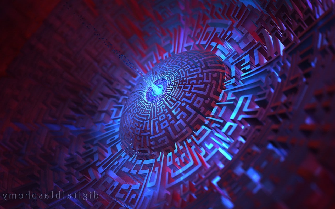 light - natural phenomenon, complexity, full frame, selective focus, number, repetition, blue, close-up, 720P, art and craft, shape, illuminated, spiral, HD Wallpaper