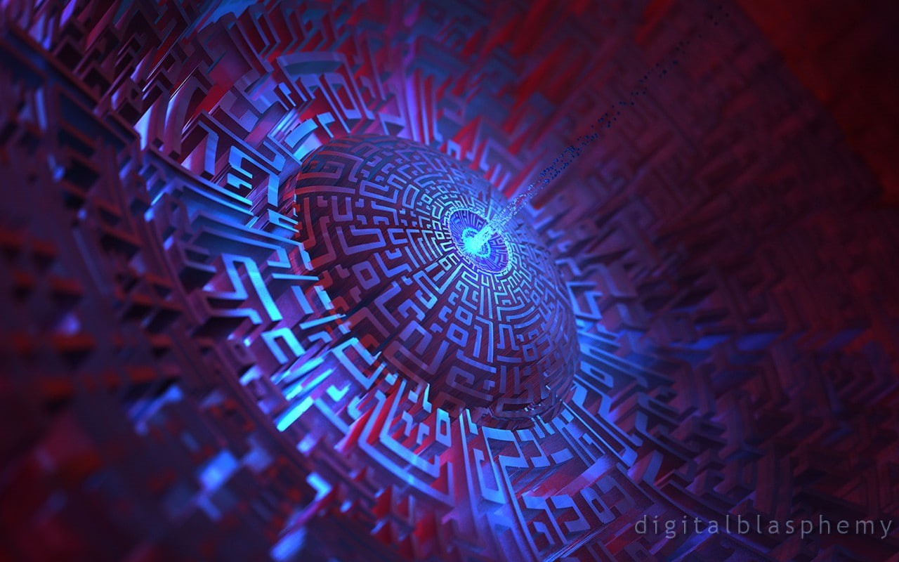 Digital Blasphemy, abstract, mazes, 720P, HD Wallpaper
