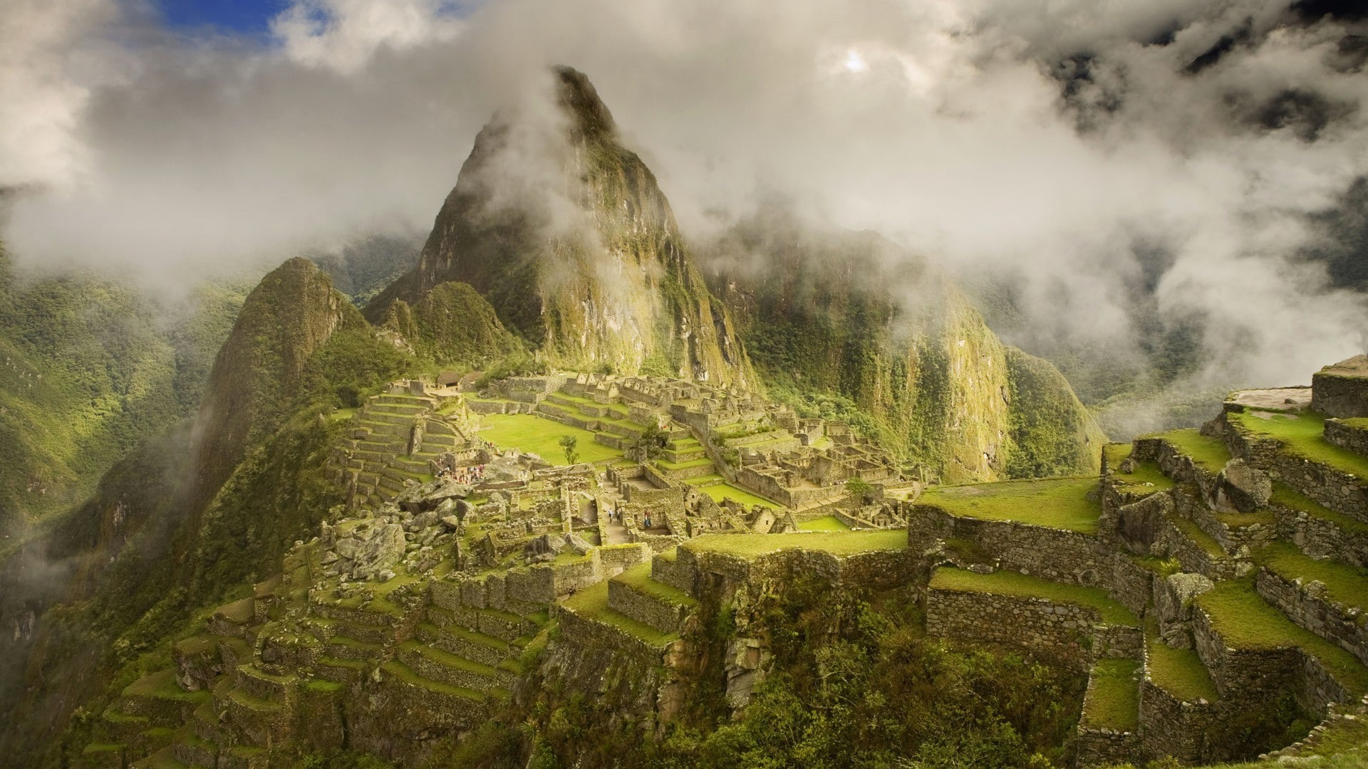 machu, inca, hd, jungle, picchu, 1080P, nature, overgrowth, ruins, landscape, HD Wallpaper