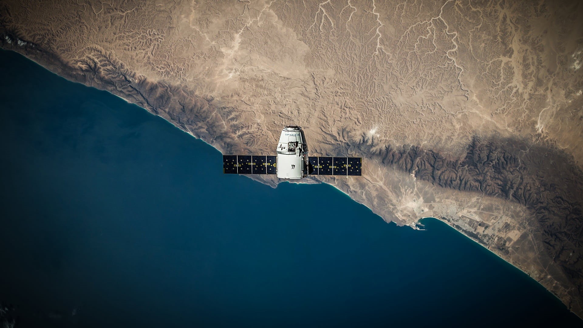 white, mountain, black, scenics - nature, SpaceX, nature, orbiter, architecture, travel destinations, cold temperature, building exterior, built structure, HD Wallpaper