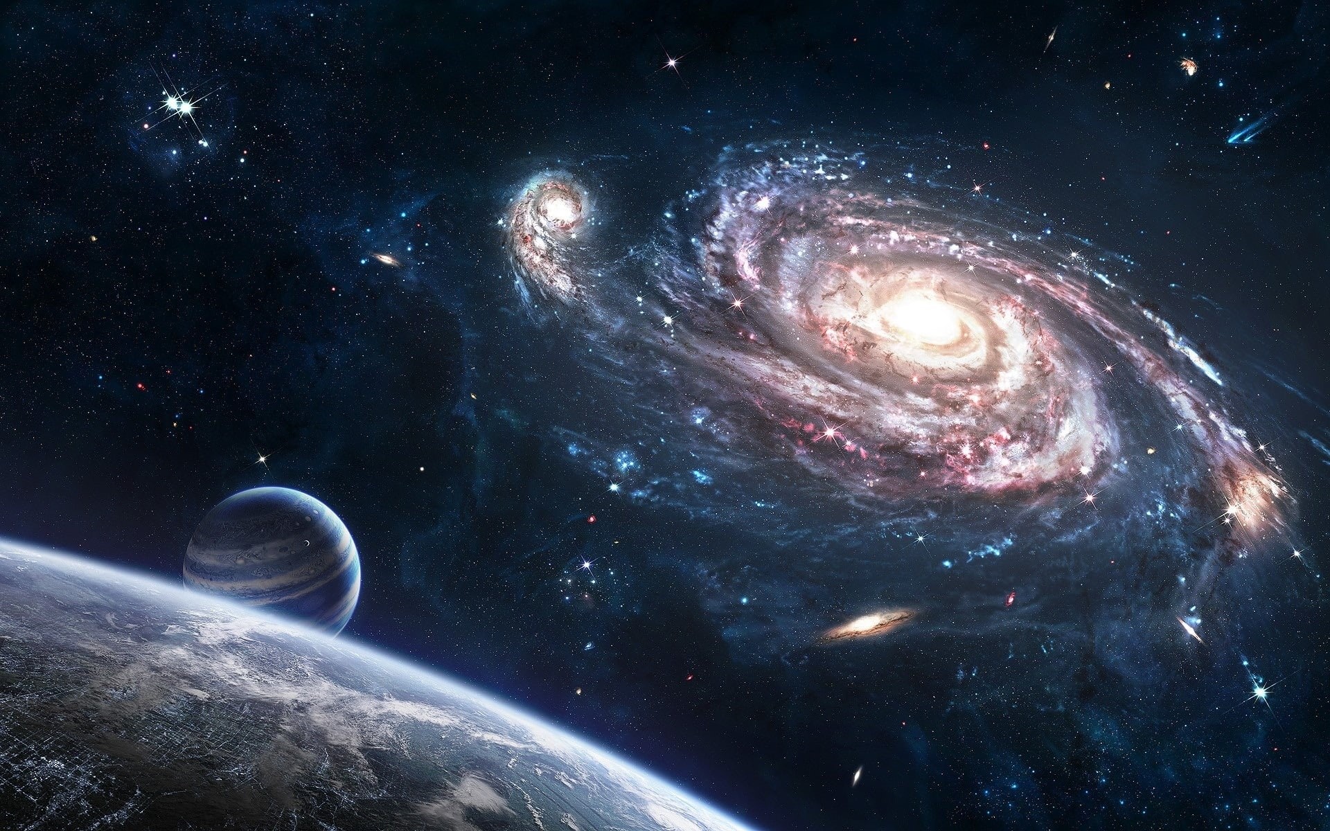 planetas, esttrellas, naturaleza, espacio, 1080P, HD Wallpaper
