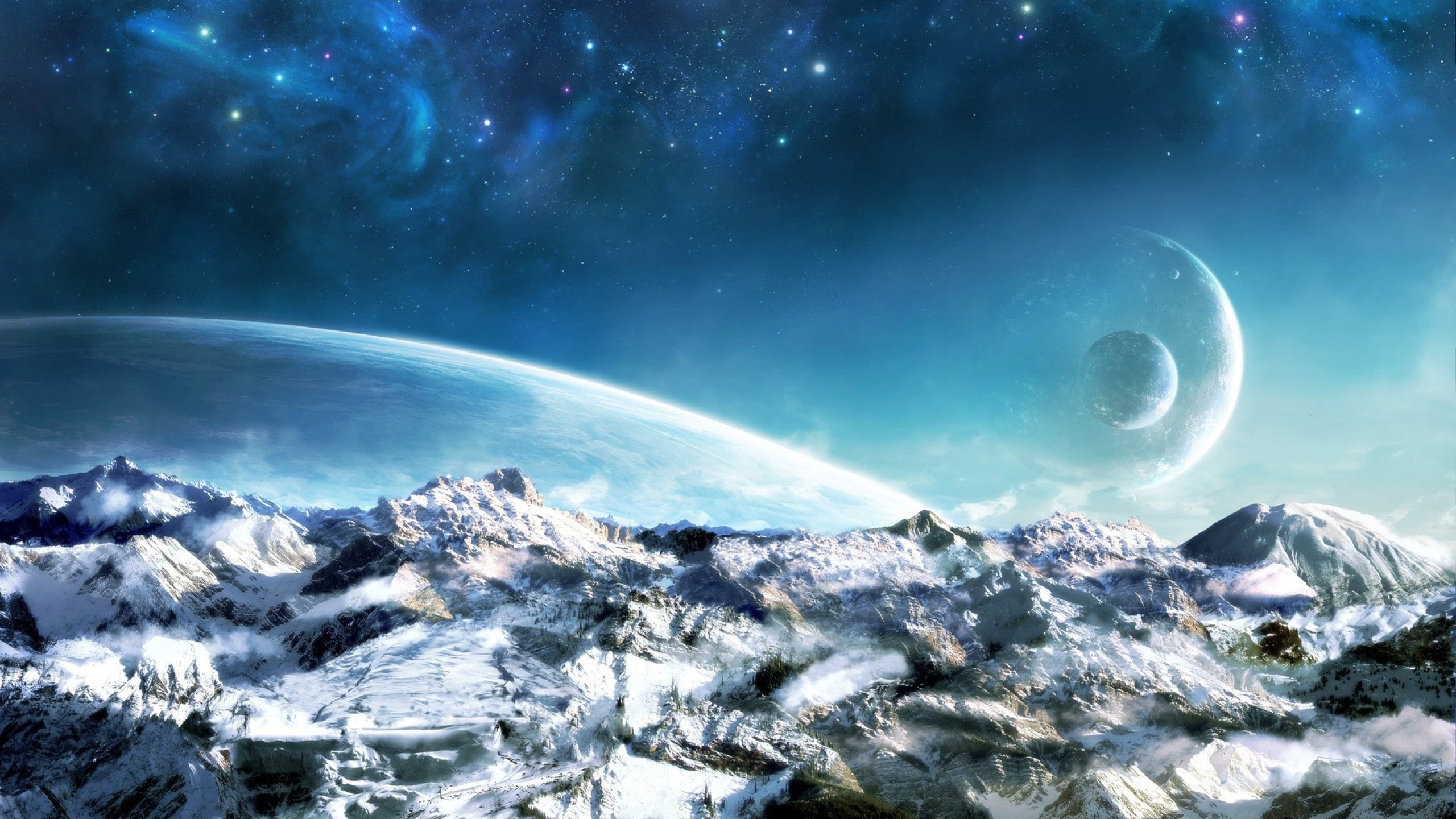 light - natural phenomenon, satellite view, outdoors, planeta, planet - space, astronomy, blue, digital composite, orbiting, cloud - sky, sky, alienigena, HD Wallpaper