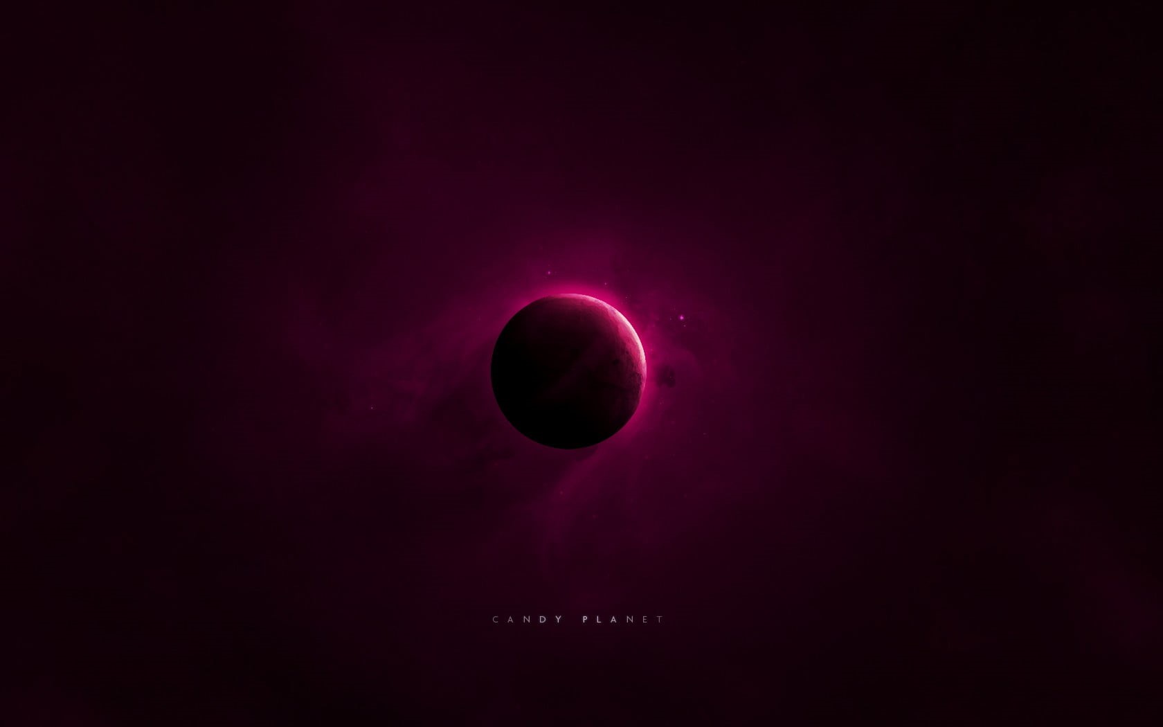candy planet, digital, pink, geometric shape, red, night, scenics - nature, eclipse, planet, science, dark, space, circle, purple, astronomy, HD Wallpaper