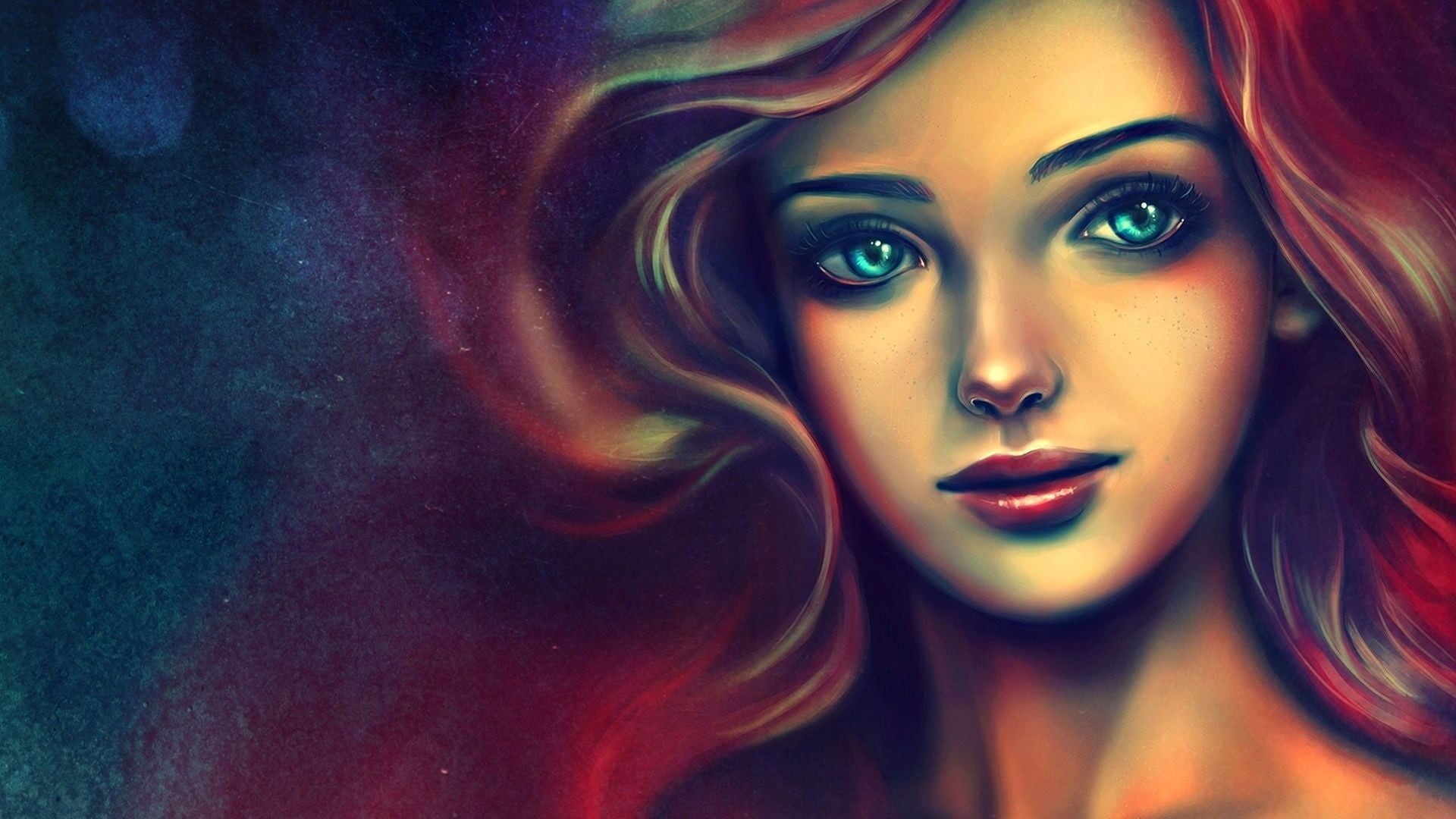 human face, young women, artwork, woman, beautiful people, s, looking at camera, close-up, hairstyle, alicexz, face, one person, women, 1080P, fantasy art, HD Wallpaper