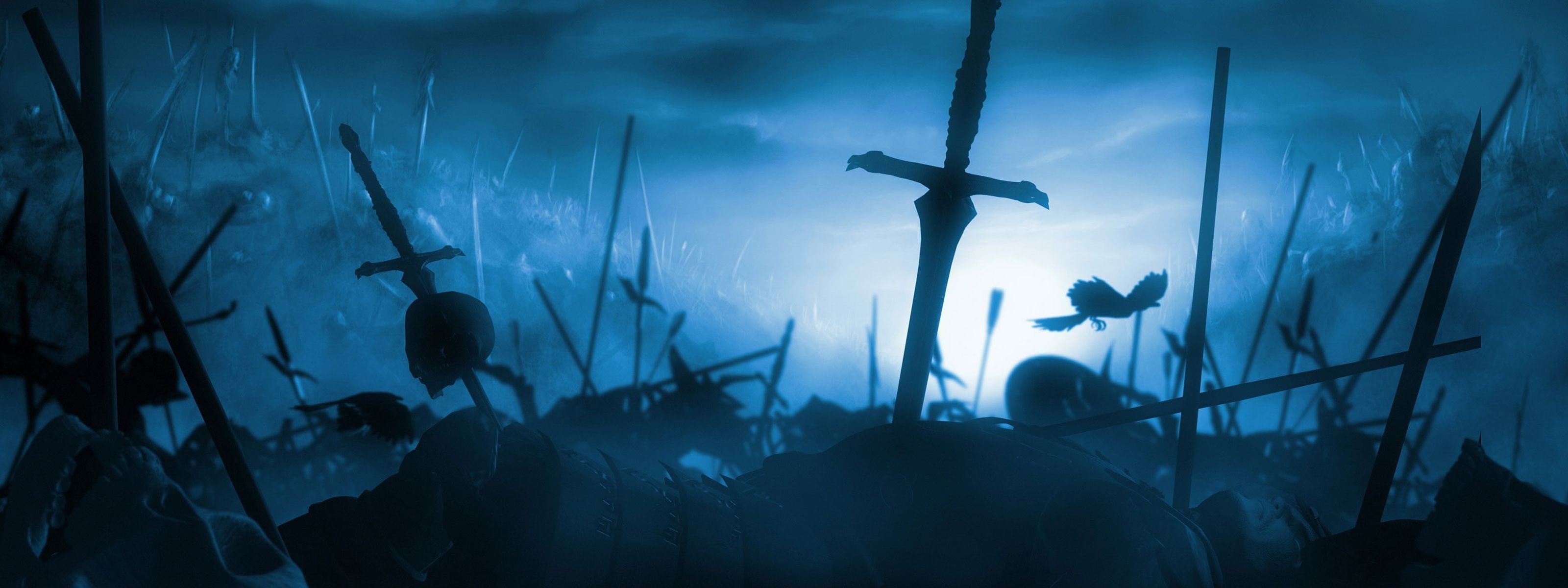 silhouette, cloud - sky, spirituality, event, 2K, architecture, multiple display, celebration, group of people, night, people, hand raised, music, sword, HD Wallpaper