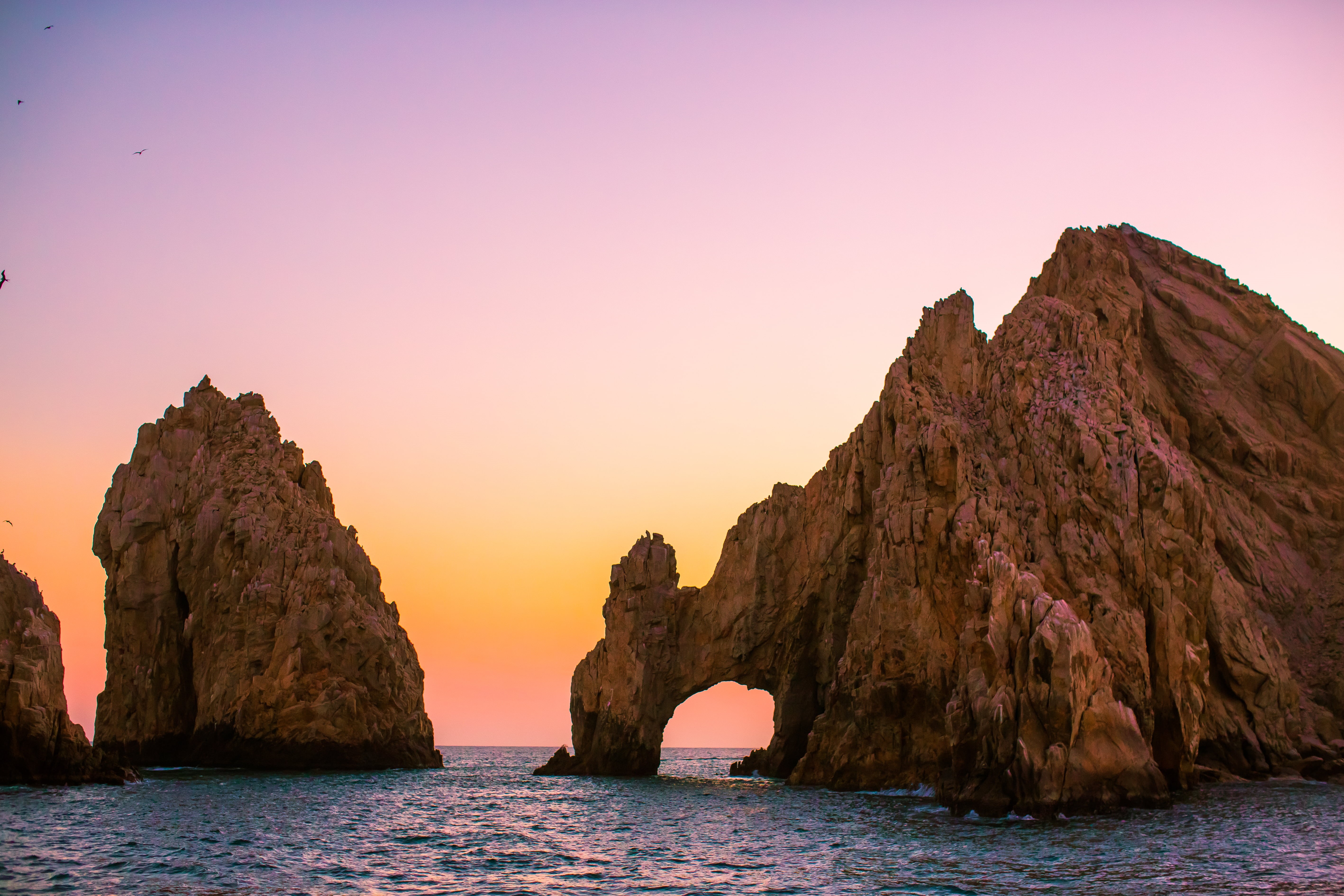 mountain, sunset, Lands End, mexico, sky, El Arco, arch of Cabo San Lucas, 5K, Baja California, vacation, Los Cabos  Mexico, Take Me, cloudy, HD Wallpaper