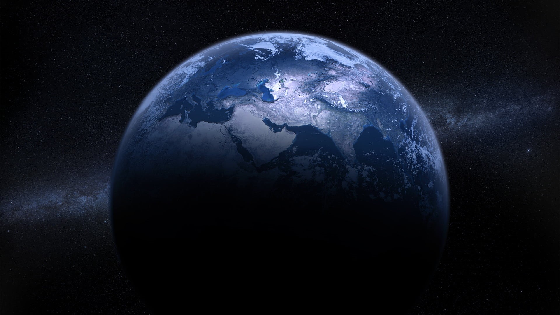 global, weather, sea, environment, galaxy, planet, globe - man made object, cloud, heaven, atmosphere, dark, nature, black background, satellite view, air, HD Wallpaper