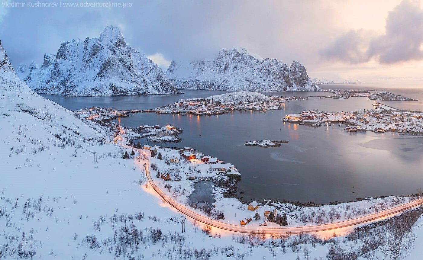 Lofoten, ice, no people, reflection, environment, snow, frozen, near, tranquility, cold temperature, mountain, outdoors, beauty in nature, sky, nature, HD Wallpaper